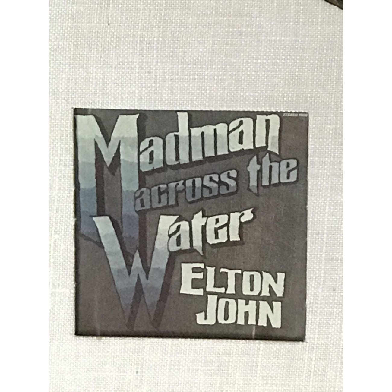 Elton John Madman Across The Water White Matte RIAA Gold LP Award - Rare Collectible Vinyl Record for Bernie Taupin | Perfect for Music Memorabilia Displays & Elton John Fan Collections