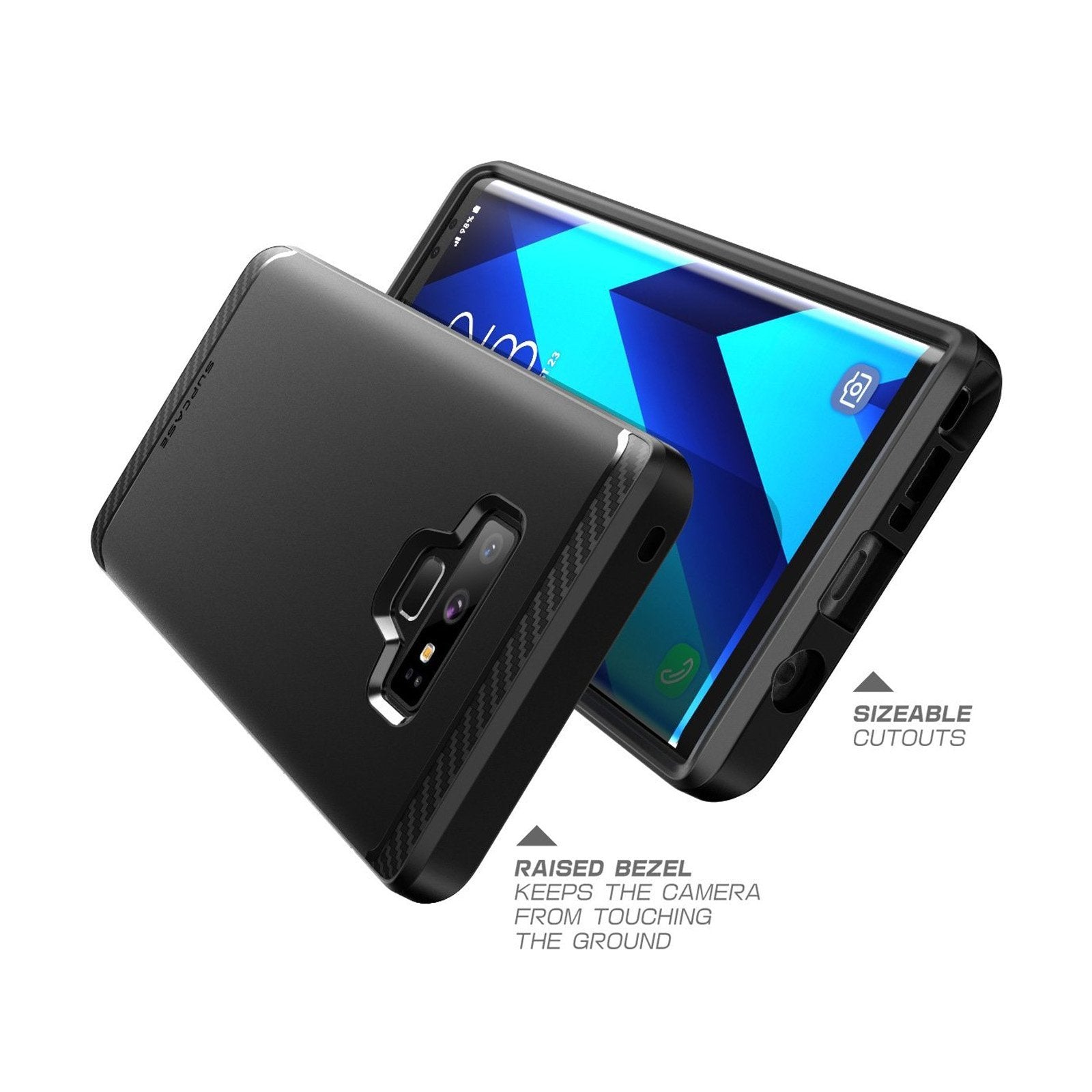 Samsung Galaxy Note 9 Unicorn Beetle Pro Bumper Case - Shockproof Protective Cover for Note9 (Black) | Perfect for Outdoor Activities, Work & Daily Use