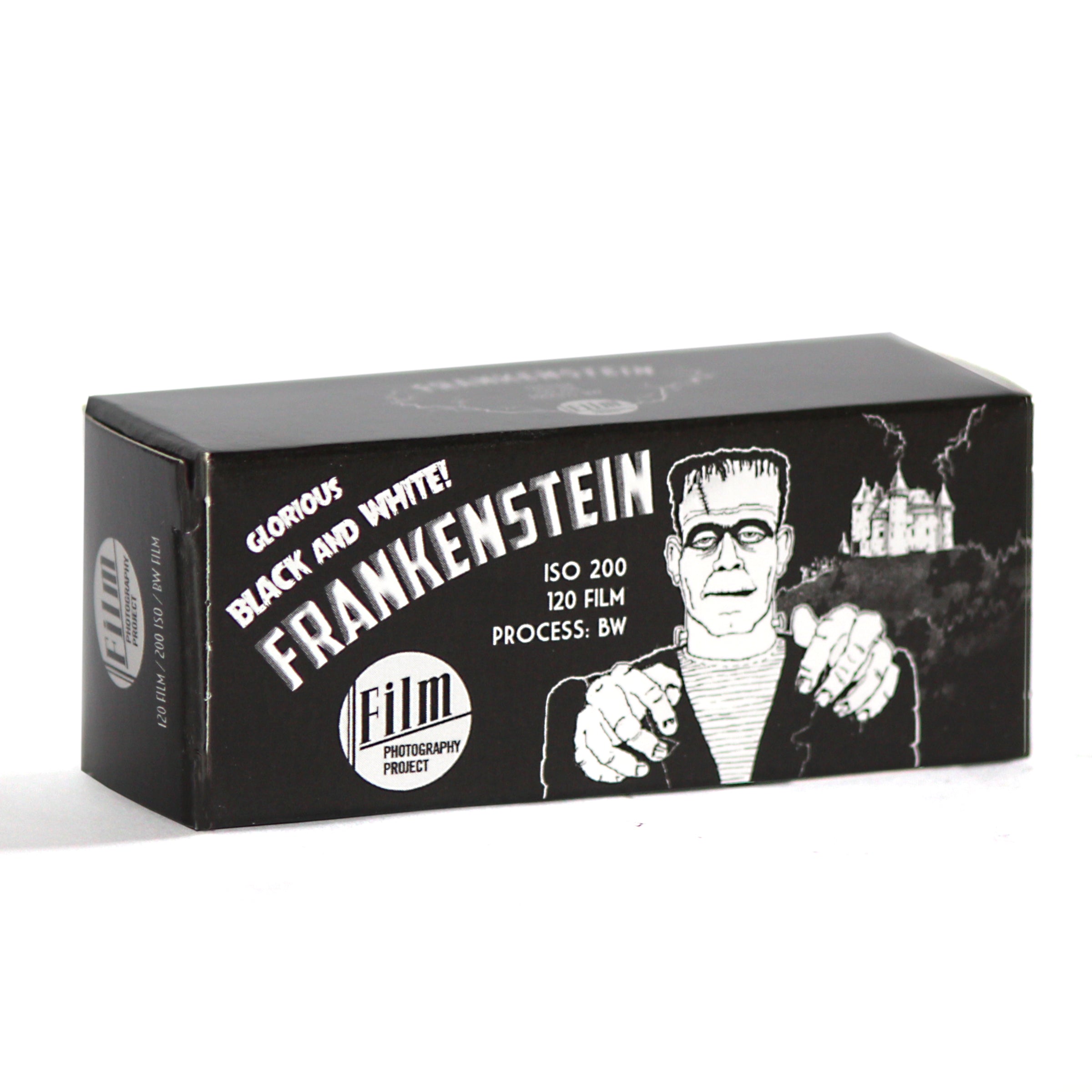 620 BW Film Frankenstein 200 - 35mm Black & White Photography Film (1 Roll) - Perfect for Vintage Camera Enthusiasts & Horror Theme Shoots