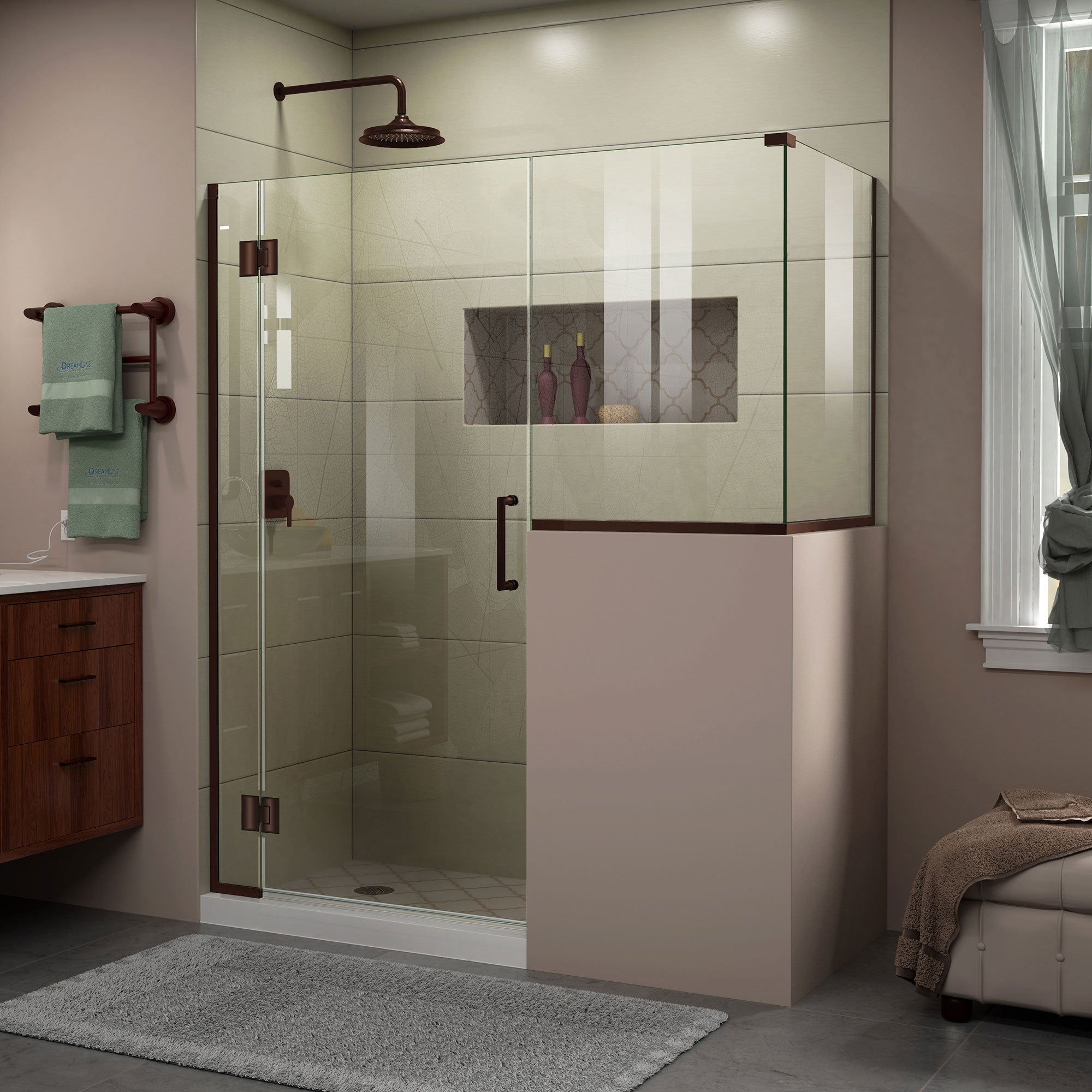 DreamLine Unidoor X Frameless Hinged Shower Enclosure - 60