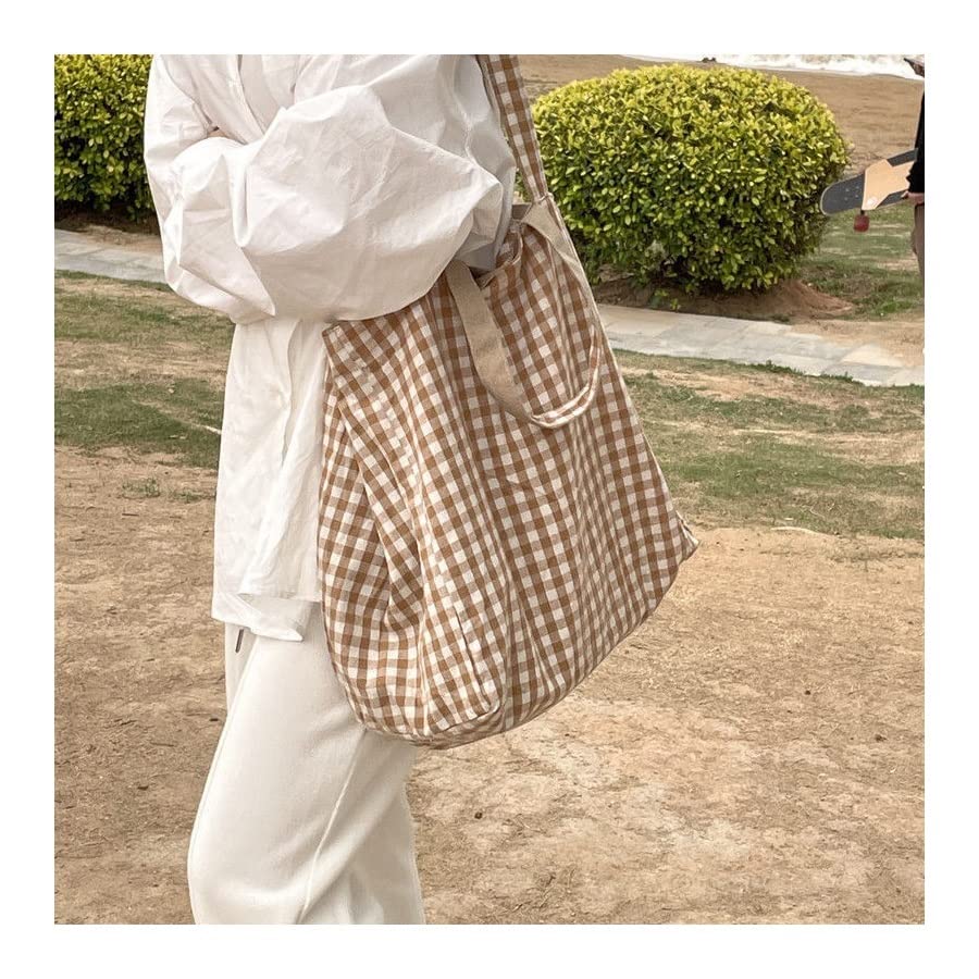 Stylish Women's Canvas Shoulder Bag - Double-Sided Large Capacity Foldable Tote for Shopping & Travel | Portable Handbag for Everyday Use (Color A, One Size)