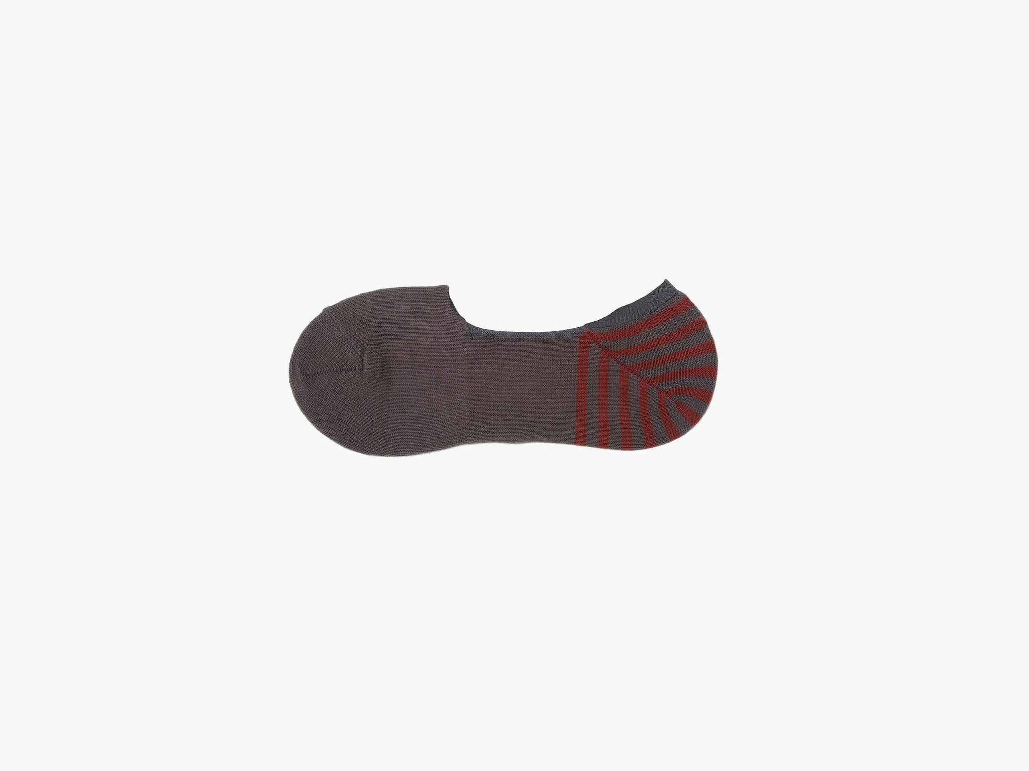 No Show Socks Extra Low Cut Dark Grey Jacquard & Purple - Invisible Comfort for Dress Shoes & Loafers