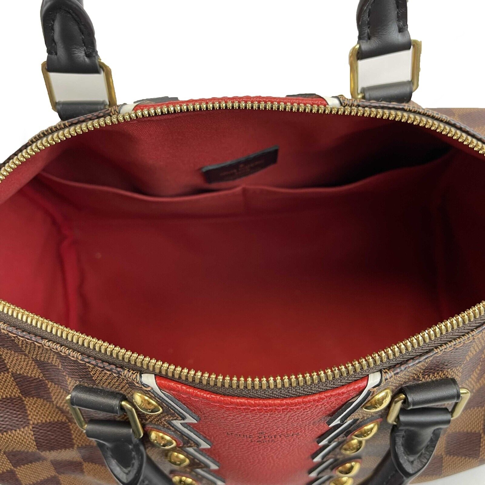 Authentic Louis Vuitton LV Damier Ebene Karakoram Speedy Bandouliere 30 Crossbody Bag with Adjustable Strap - Luxury Handbag for Women, Perfect for Travel, Work & Everyday Use