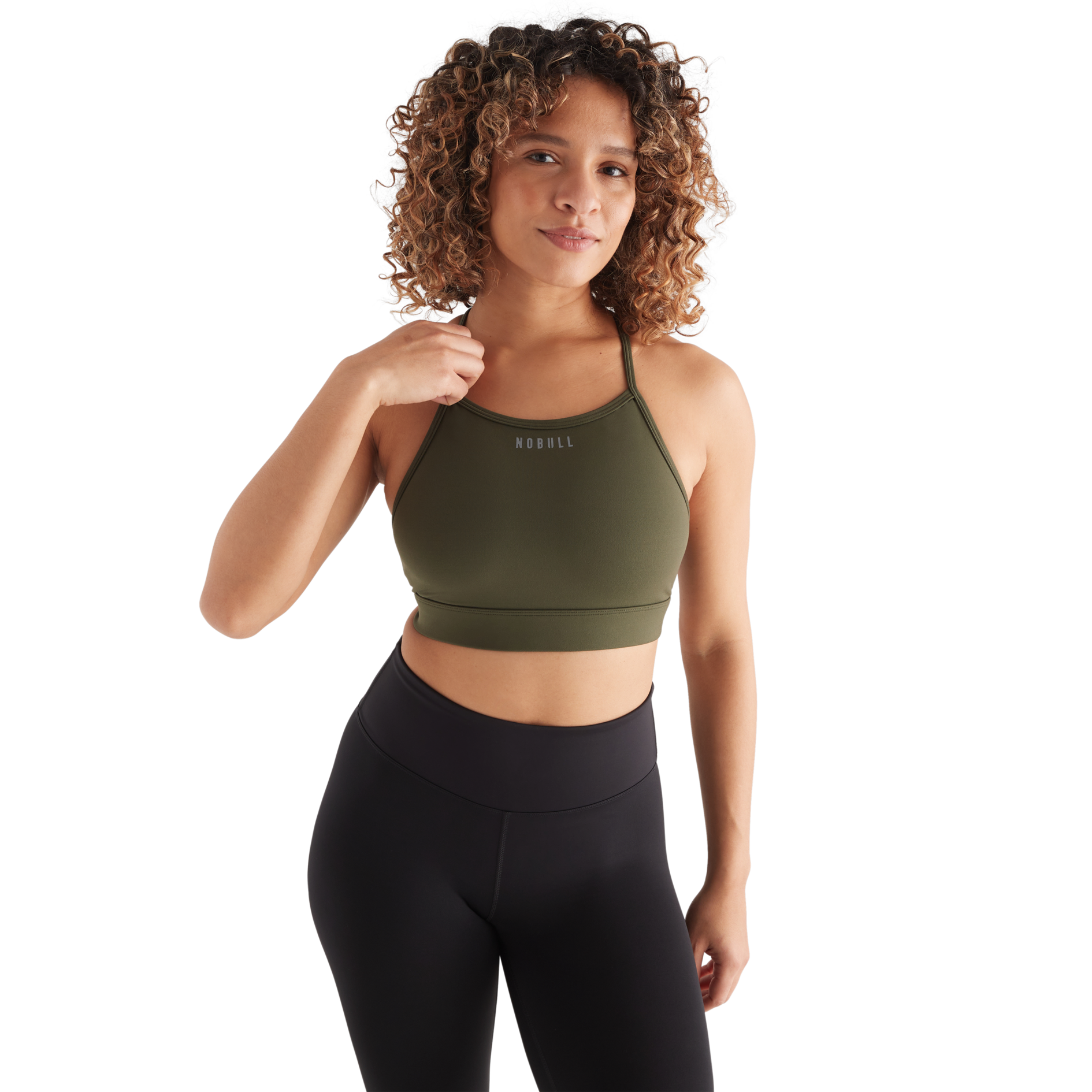 High Neck Sports Bra for Women - Breathable Matte Workout Top for Running, Yoga & Gym - Comfortable Supportive Activewear