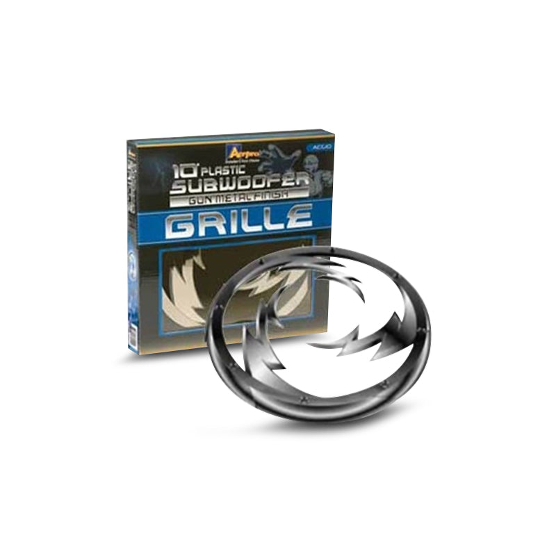 Aerpro ACG10 10-Gun Metal Plastic Grille - Durable Car Speaker Grill for Custom Audio Installations & Vehicle Upgrades