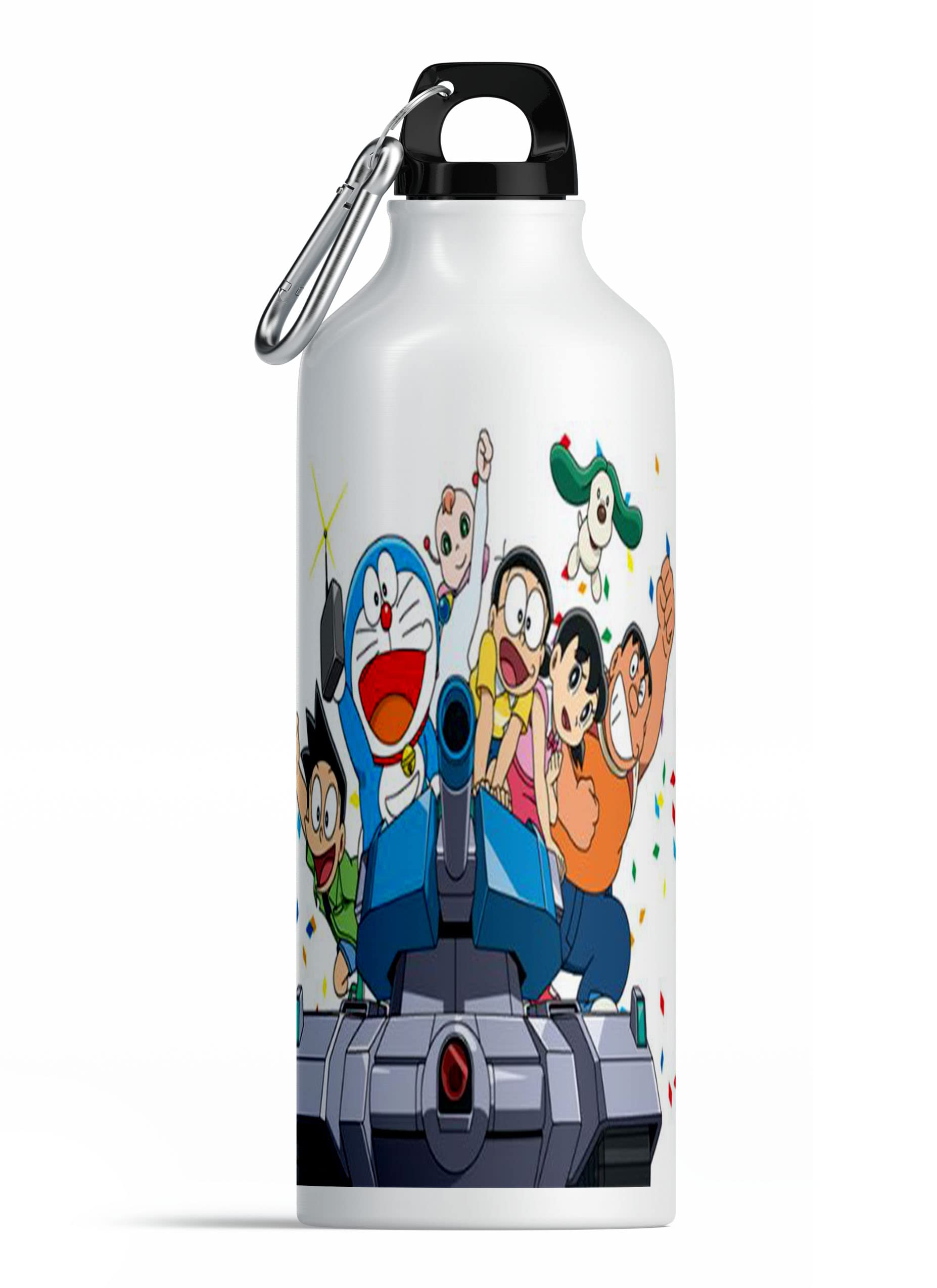 Doraemon Cartoon Water Bottle 600ml - Insulated Stainless Steel Sipper for Kids, Girls & Boys - Perfect for School, Travel & Outdoor Activities - BPA Free & Leak Proof - Pack of 1 (Blue)