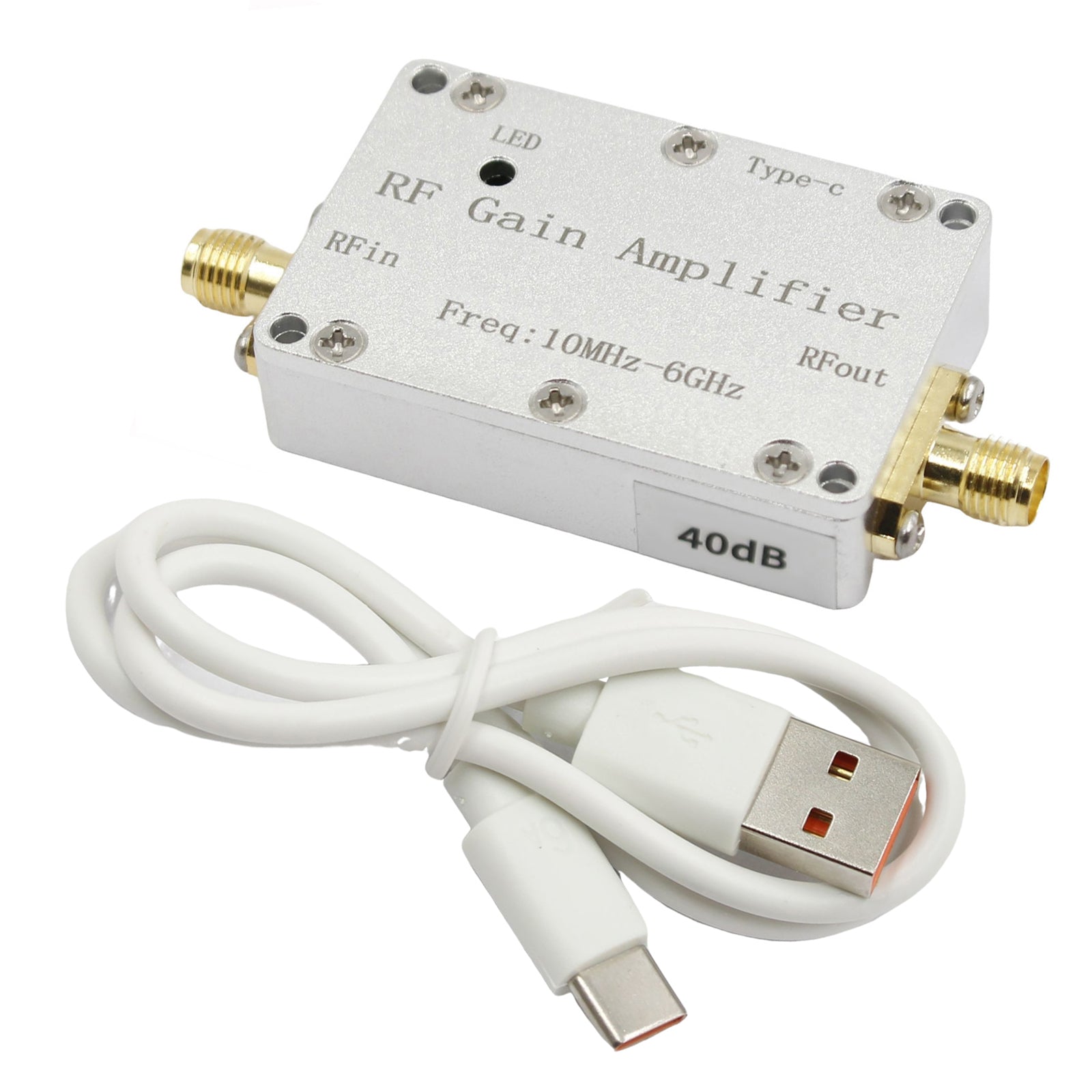 10M-6GHz RF Amplifier - 10dB/20dB/30dB/40dB High Gain Driver Receiver - Signal Booster for Ham Radio, Wireless Communication & Antenna Systems