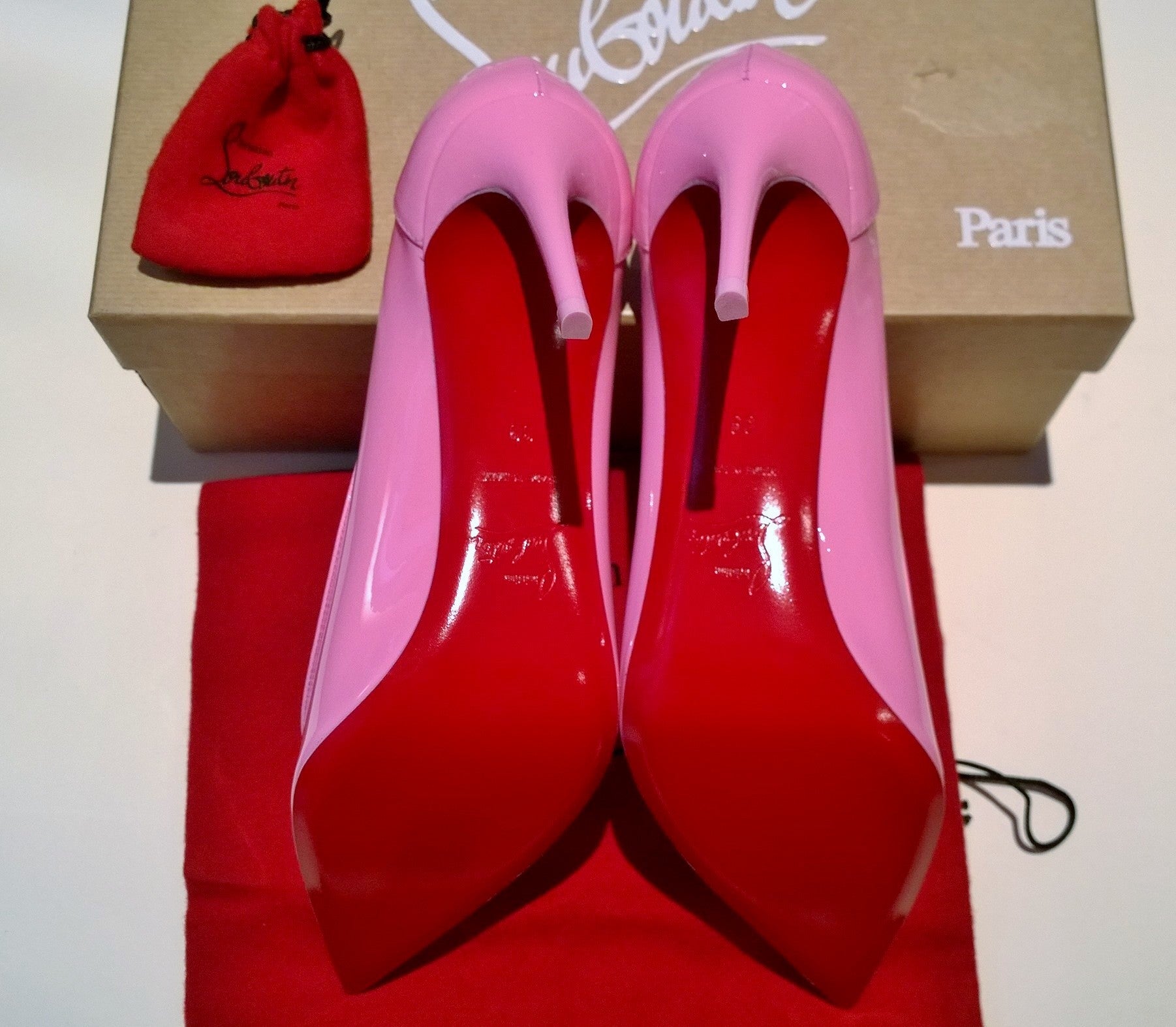 Christian Louboutin Sporty Kate 85mm Confetti Lilac Pink Patent Leather High Heels - Perfect for Weddings, Parties & Special Occasions