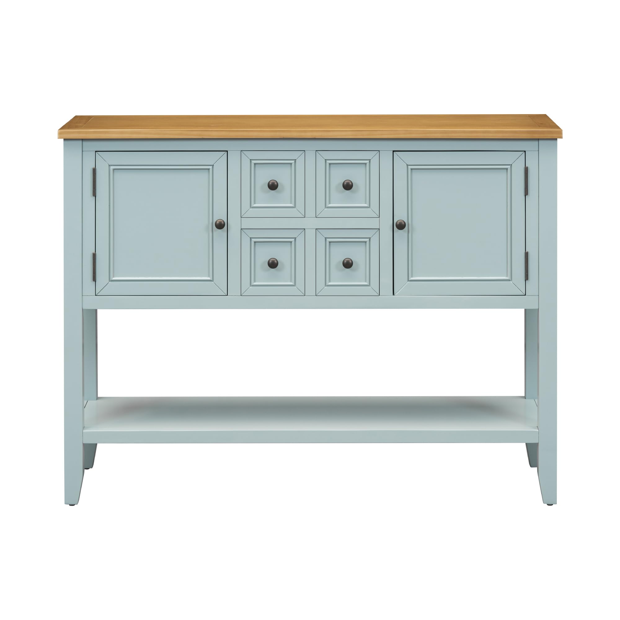 Farmhouse Console Table with Drawer - Rustic Sideboard Buffet Cabinet with Storage for Living Room & Kitchen | Entryway Organizer, Dining Room Storage Solution, Hallway Decor