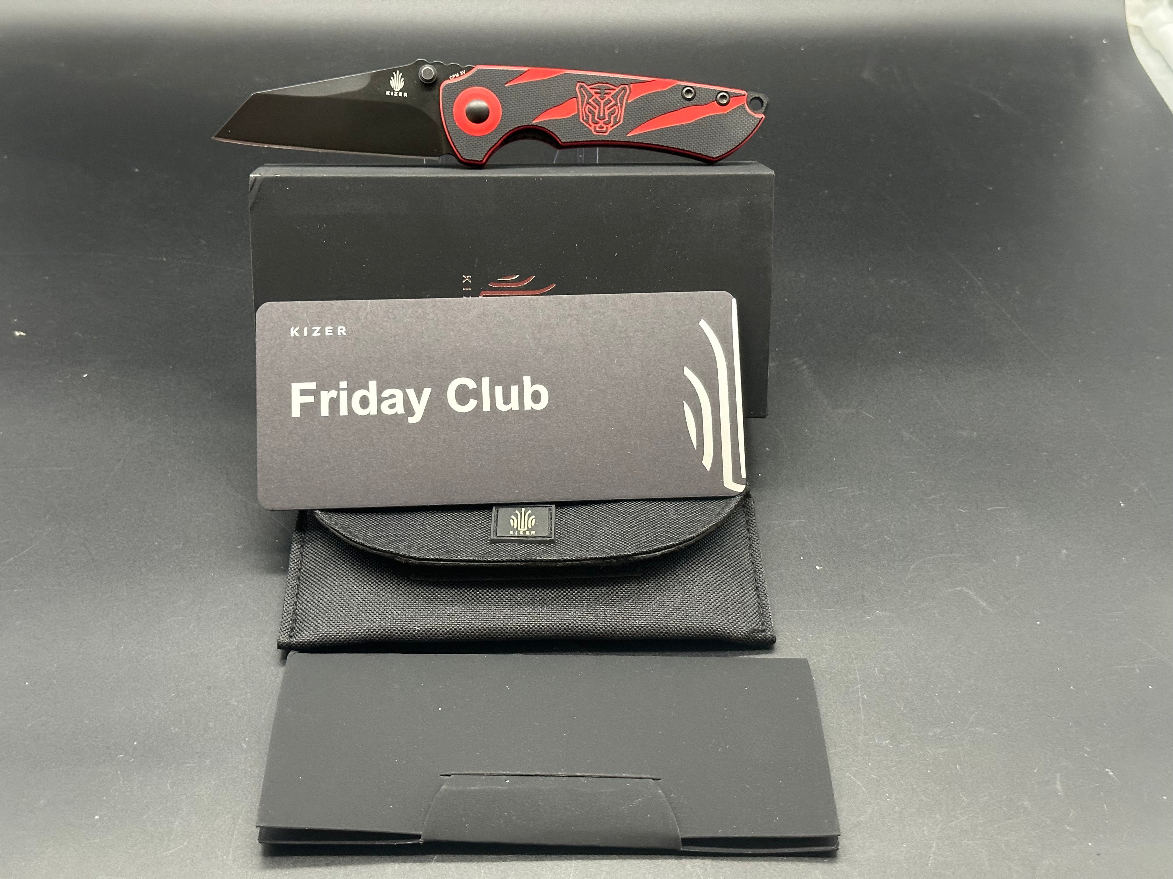Kizer Friday Club Tiger Mini Critical Folding Knife - 2.99