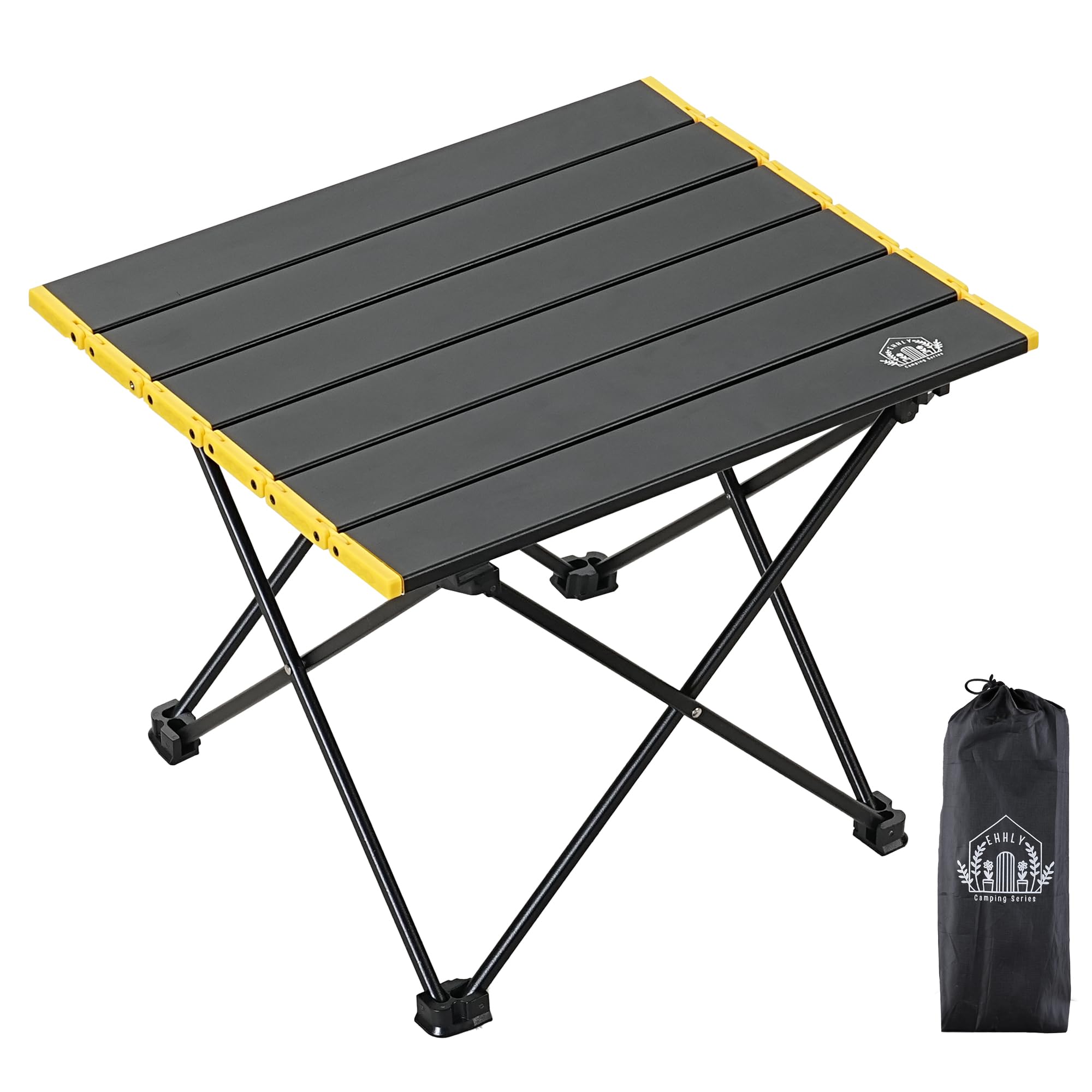 Portable Folding Camping Table - Compact Aluminum Picnic Table for Outdoor, Beach & Travel | Lightweight Collapsible Design | Perfect for Camping, BBQ, Tailgating & Beach Parties (Black)
