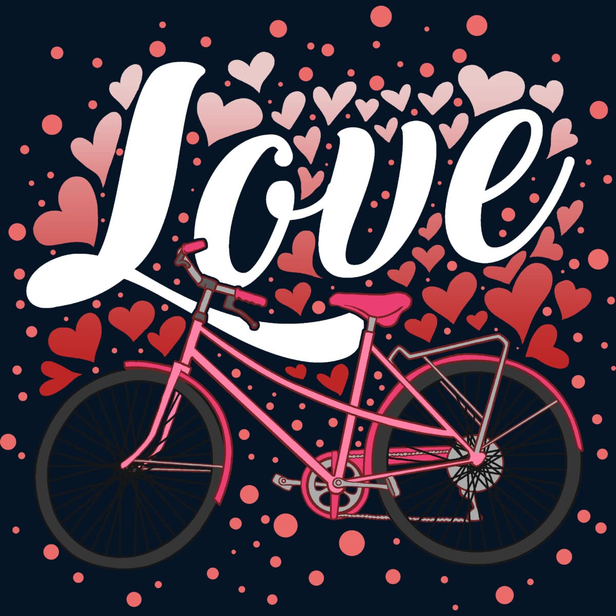 Unisex Bicycle Love Hoodie - Valentine's Gift for Cyclists | Casual Riding Wear
