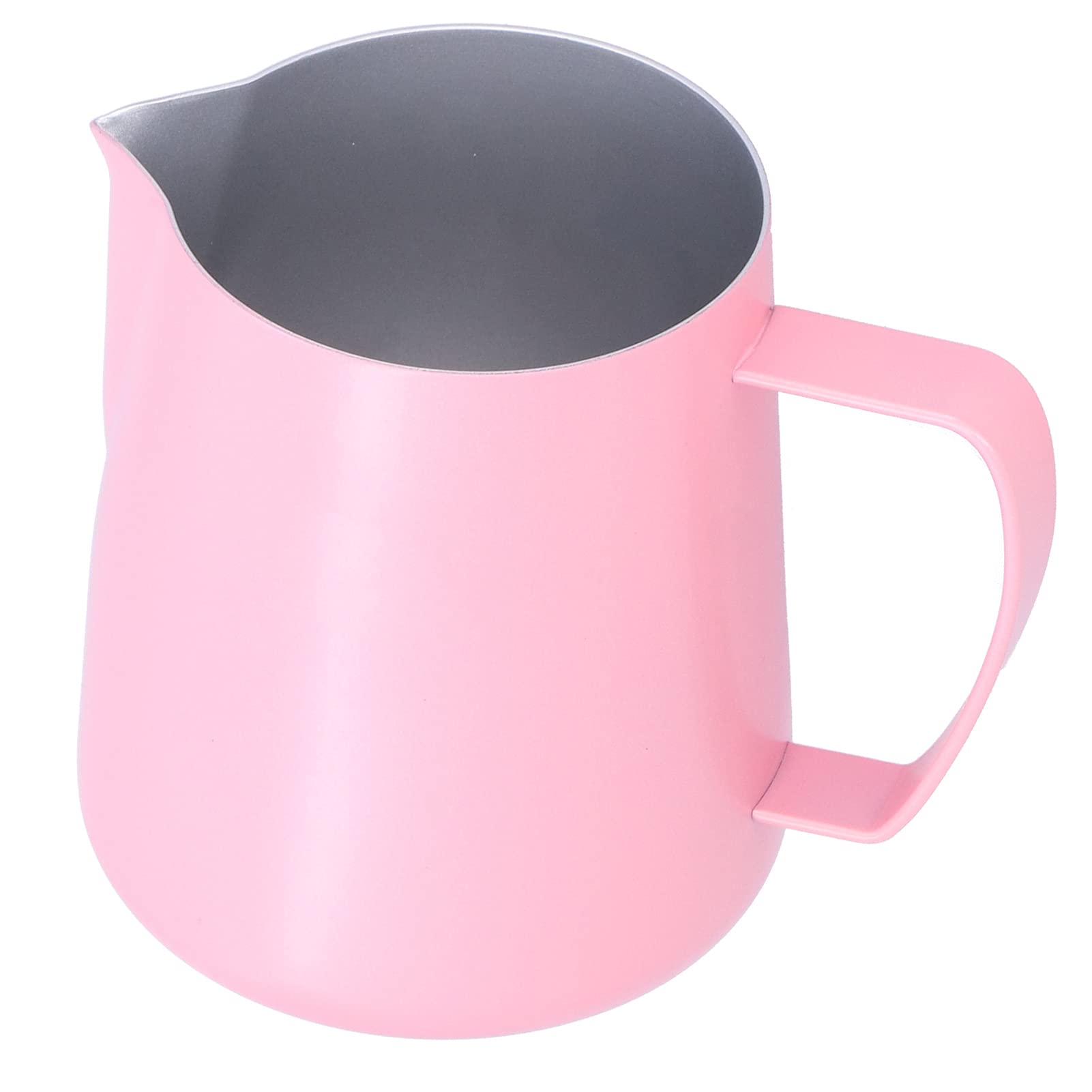 400ml Stainless Steel Coffee Pitcher with Eagle Beak Spout - Professional Milk Frothing Pitcher for Latte, Cappuccino & Home Baristas - Perfect for Home Cafes & Coffee Shops (Pink)