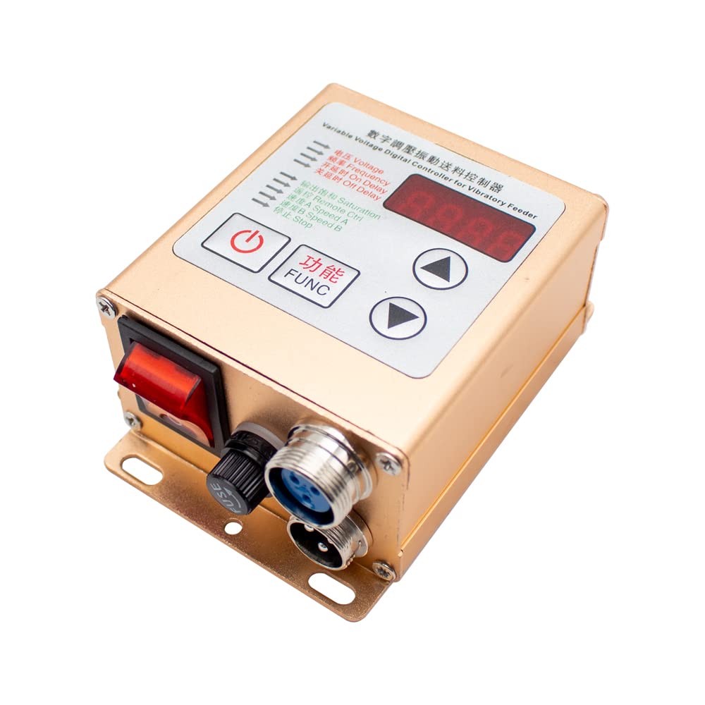 Variable Voltage Digital Controller for Vibratory Feeder - 85-260VAC Linear Feeder Controller | Industrial Automation & Production Line Equipment
