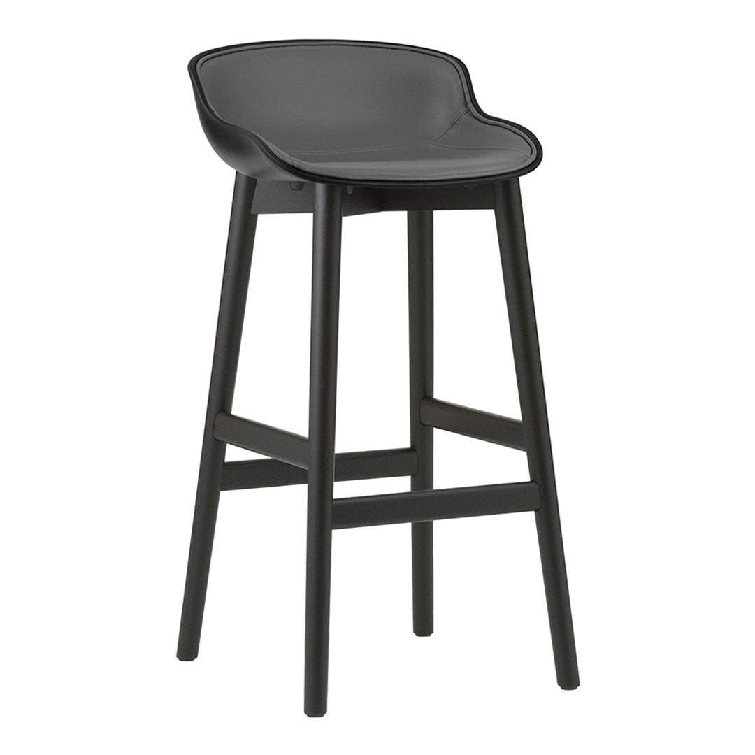 Premium Hyg Bar Stool with Comfortable Front Upholstery & Sturdy Wood Base - Perfect for Home Bars, Kitchen Islands & Modern Dining Areas