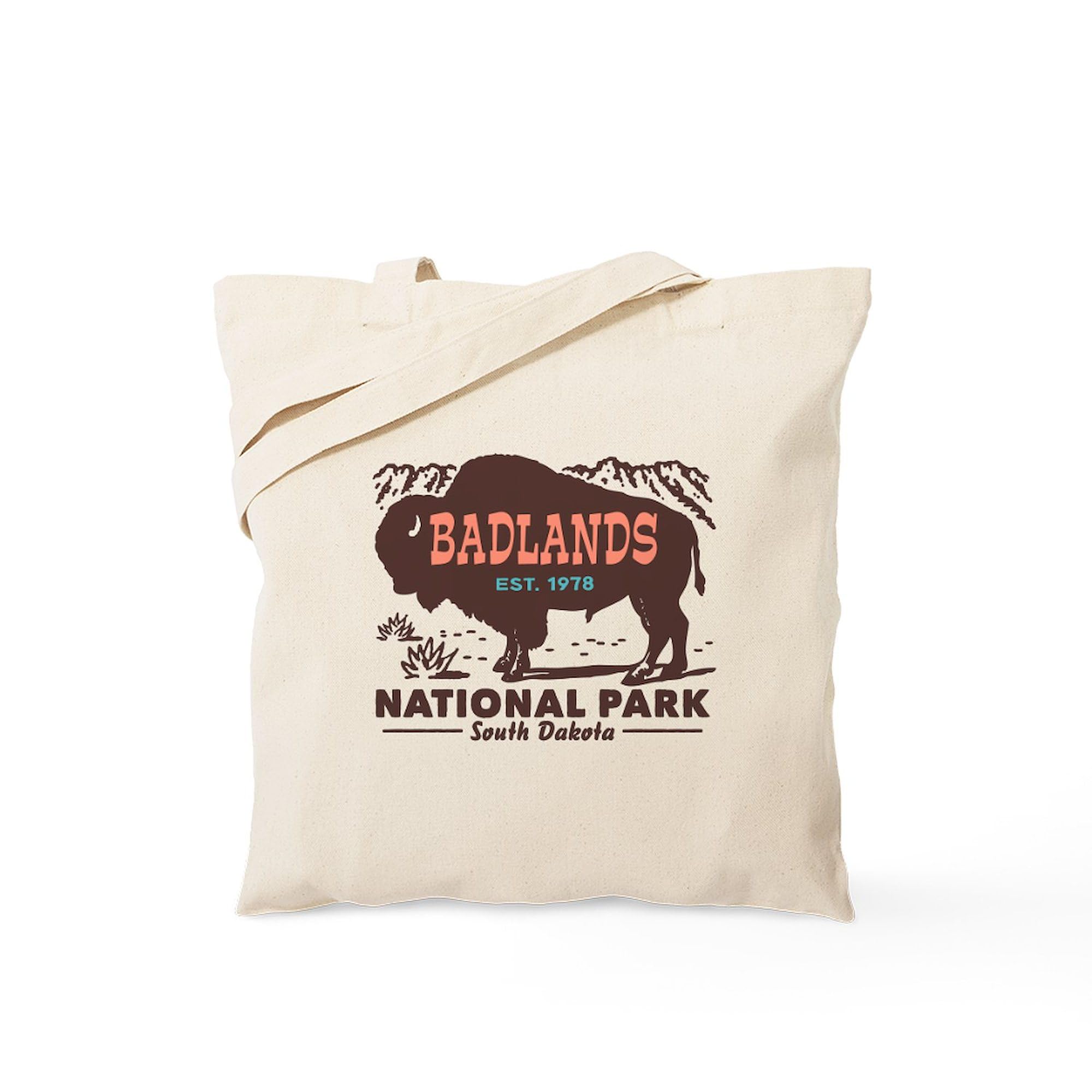 Badlands National Park Canvas Tote Bag - Eco-Friendly Reusable Shopping Bag for Groceries, Beach & Travel | Durable Natural Cotton Carryall