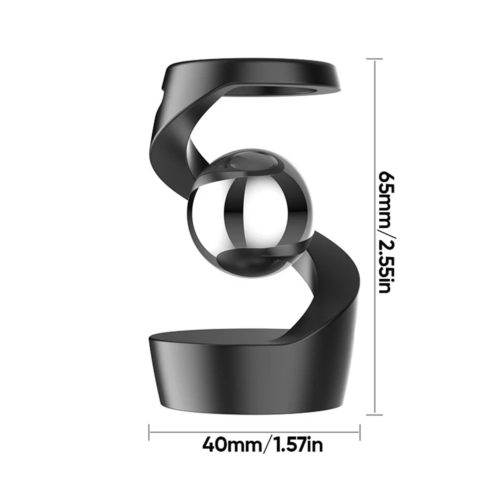BIVVI Gravity Defying Kinetic Desk Toy - Executive Stress Relief Spinning Gyroscope with Levitating Optical Illusion | Perfect Office Desk Decor, Home Decoration & Gift for Adults (F)