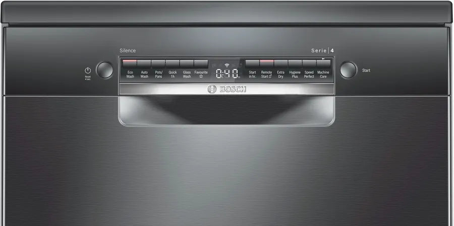 Bosch Series 4 60cm Freestanding Dishwasher SMS4HVB01A - Energy Efficient Stainless Steel Appliance for Modern Kitchens | Perfect for Small Families & Open-Plan Homes