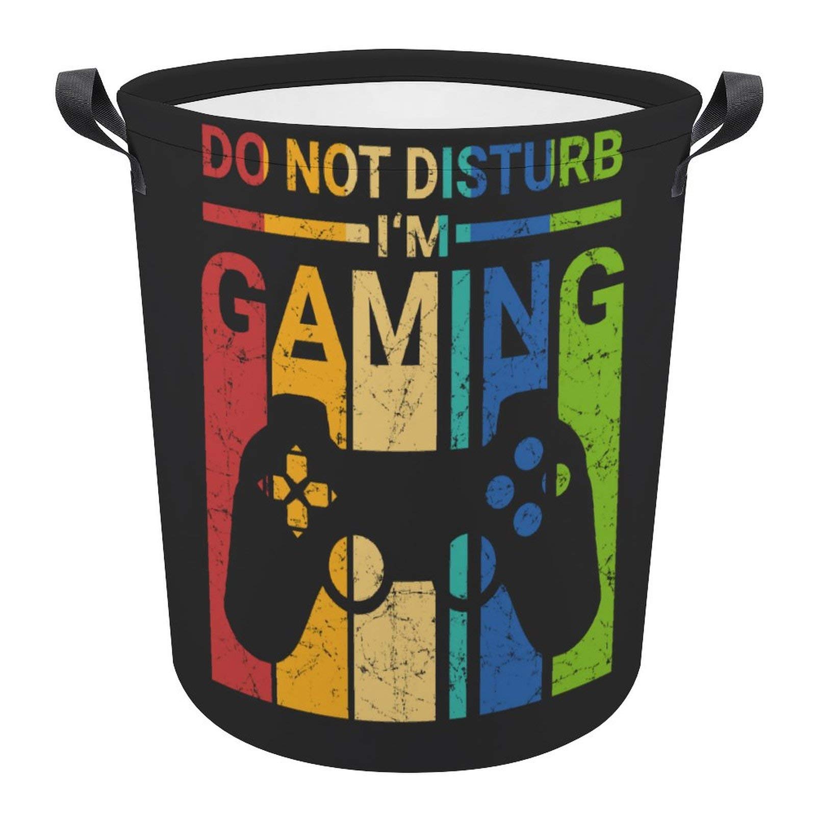 Retro Gamer Laundry Hamper - Waterproof Foldable Clothes Storage Bag for Dirty Laundry | Collapsible Toy Organizer Bin for Bedroom, Office & Kids Room | Perfect Gift for Gamers & Organizing Clothes, Toys