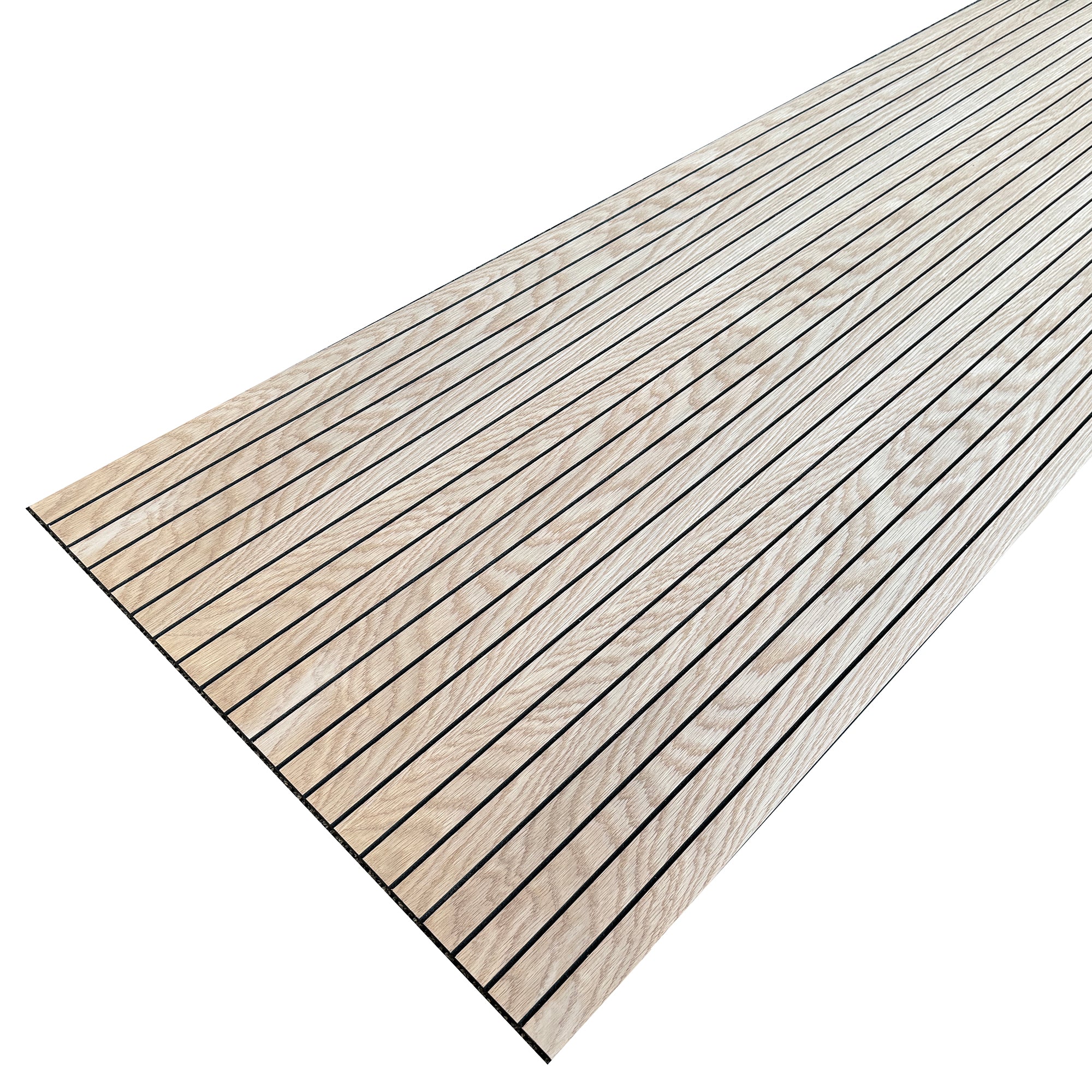 WOODFLEX Flexible Acoustic Wood Slat Wall Panel - Oak Veneer 2700mm x 600mm Slim Design for Home Theater & Office Soundproofing