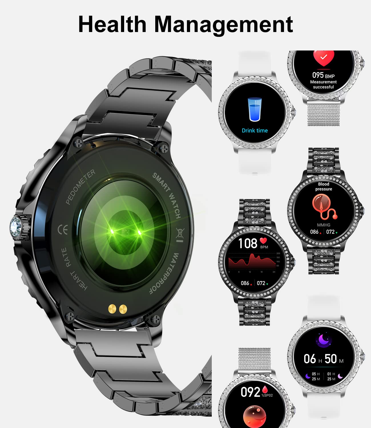 Elegant Diamond Smart Watch for Women - 1.32