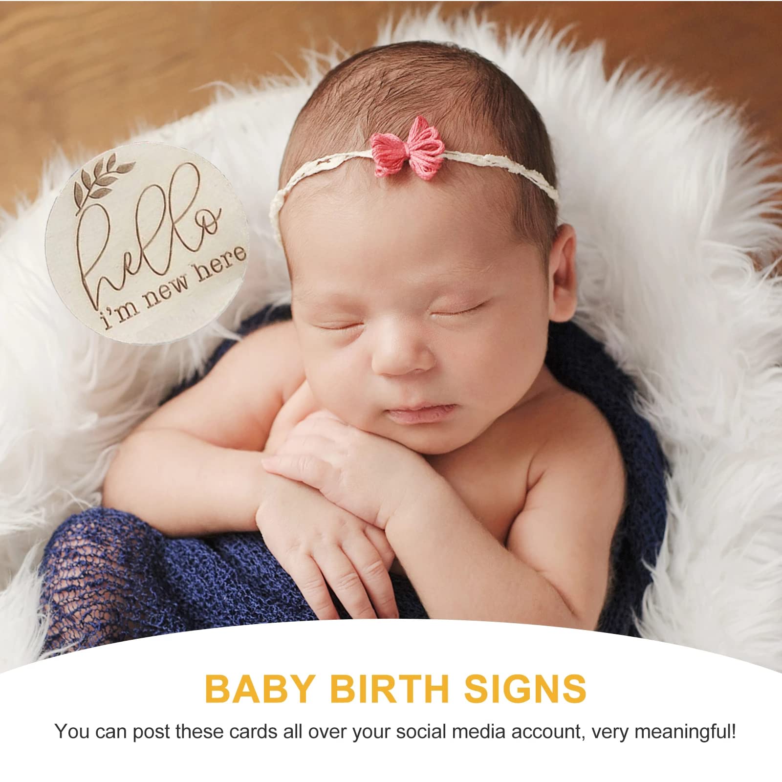Personalized Wooden Baby Birth Announcement Sign - Newborn Photo Prop, Baby Shower Decor & Nursery Wall Art for Gender Reveal Parties & First Birthday Celebrations