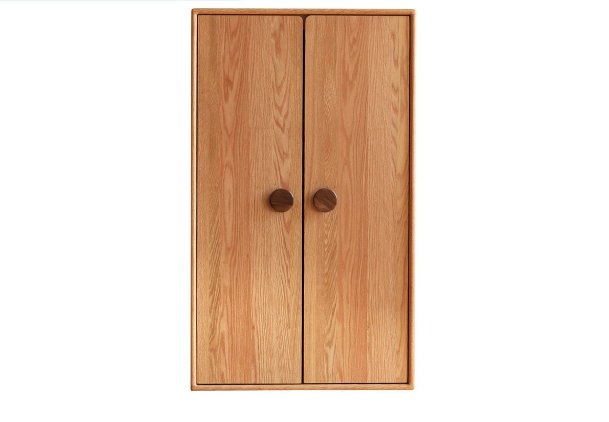 Solid Oak Wood Wardrobe Bookcase - Free Combination for Bedroom, Living Room, and Office Storage