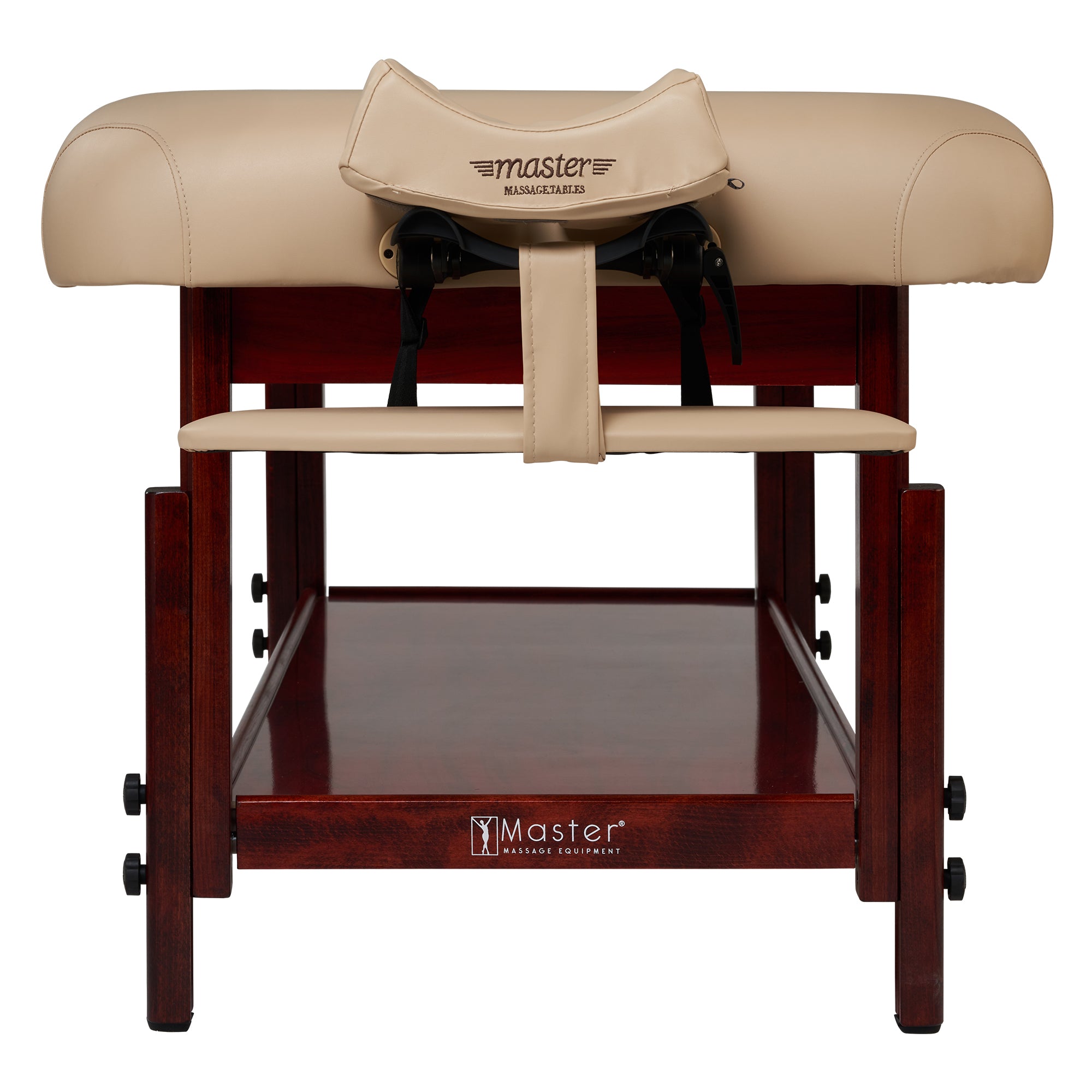 Professional Master Massage 31 SPAMASTER Stationary Massage Table with Adjustable Lift Back & Premium Memory Foam - Cream Color for Spa, Clinic, and Home Use