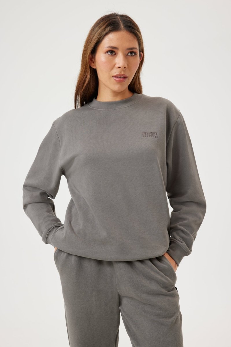 INSPORT Unisex Alaska Slate Crew Sweatshirt - Comfortable & Stylish Pullover for Men & Women - Perfect for Casual Wear, Gym, and Outdoor Activities