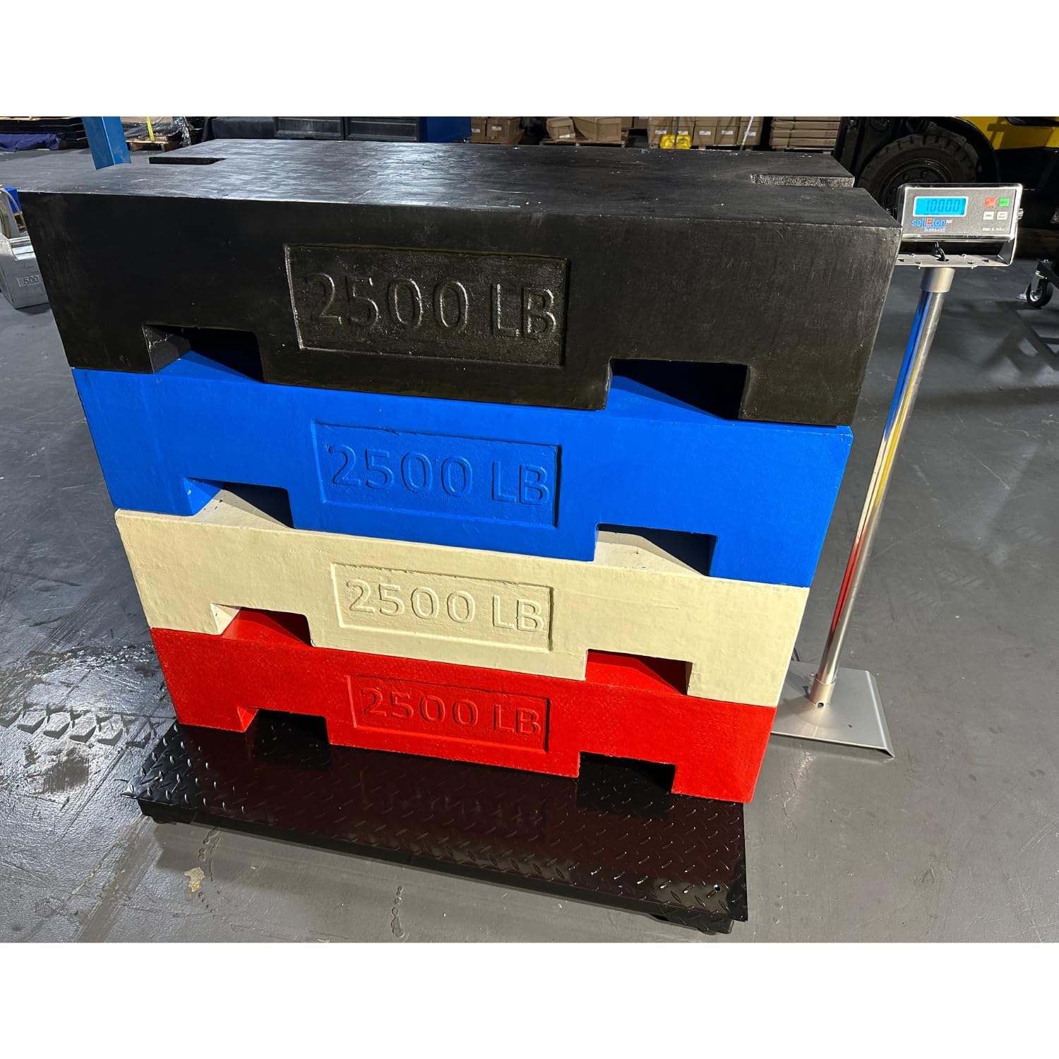 SellEton SL-4040-5k-NN 40x40 Inch Heavy Duty Industrial Pallet Scale with Printer - 5000 lb Capacity 1 lb Graduation - Perfect for Warehouse, Shipping & Logistics Operations