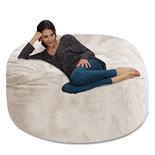 Plush Faux Rabbit Fur - Cream