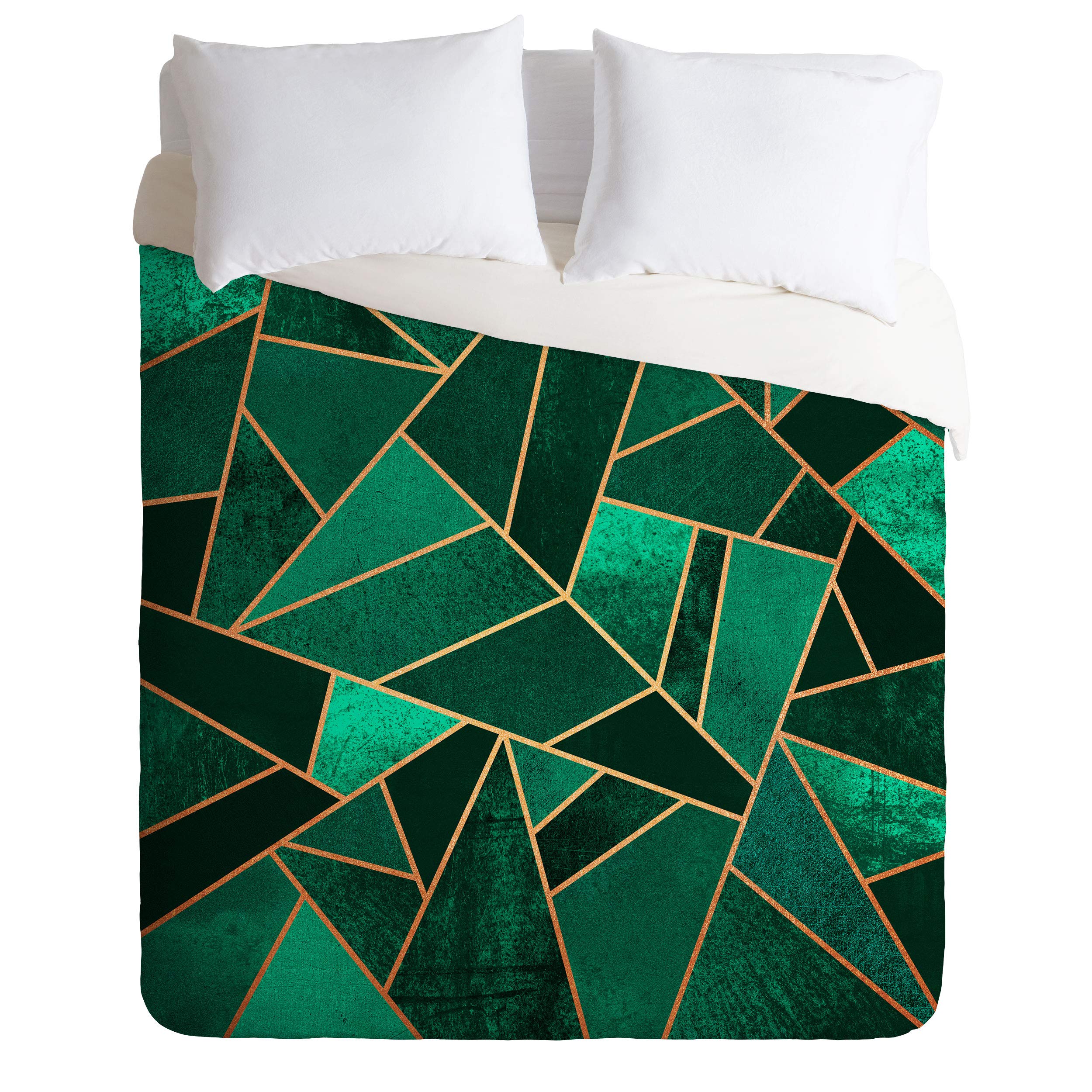 Emerald & Copper Elisabeth Fredriksson Comforter Set with Pillowcases - Twin/XL Size | Modern Bohemian Bedding for Guest Room & Dorm Decor