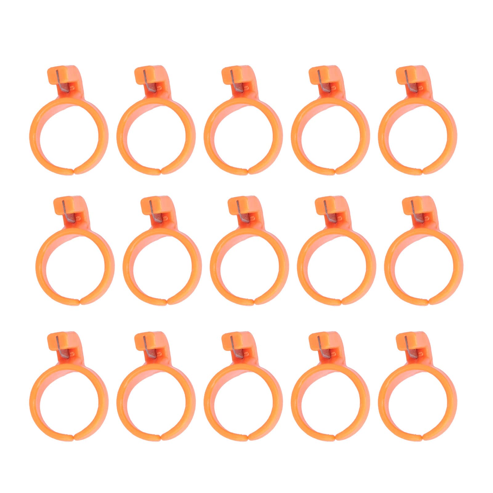15Pcs Plastic Sewing Thread Cutter Rings - Flexible Finger Knife Cutting Tool for Knitting, Jewelry Making & DIY Crafts - Perfect for Quilting, Embroidery & Handmade Accessories