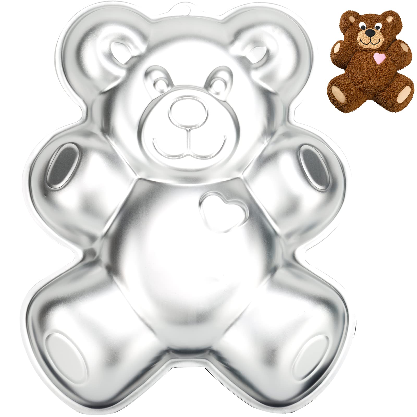 3D Animal Cake Pan Set - Bear, Panda & Teddy Bear Shaped Aluminum Cake Molds for DIY Birthday Cakes - Perfect for Kids Parties, Baby Showers & Special Occasions