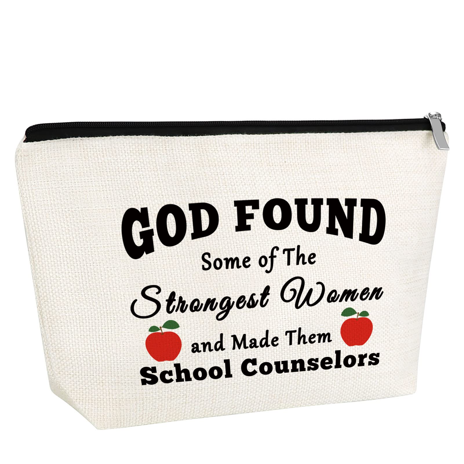 Elegant Makeup Bag for Women - Perfect Thank You Gift for School Counselors, Teachers & Mentors - Ideal for Retirement, Birthday, Christmas & Teacher's Day - Durable Zipper Travel Cosmetic Case - Great for Work, Travel & Daily Use