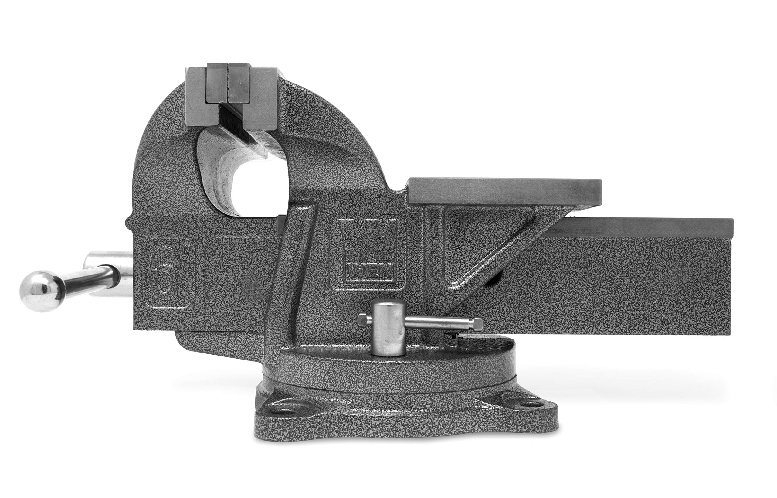 WEN BV456 6-Inch Cast Iron Bench Vise with Swivel Base - Heavy Duty Workbench Clamp for Woodworking, Metalworking & DIY Projects