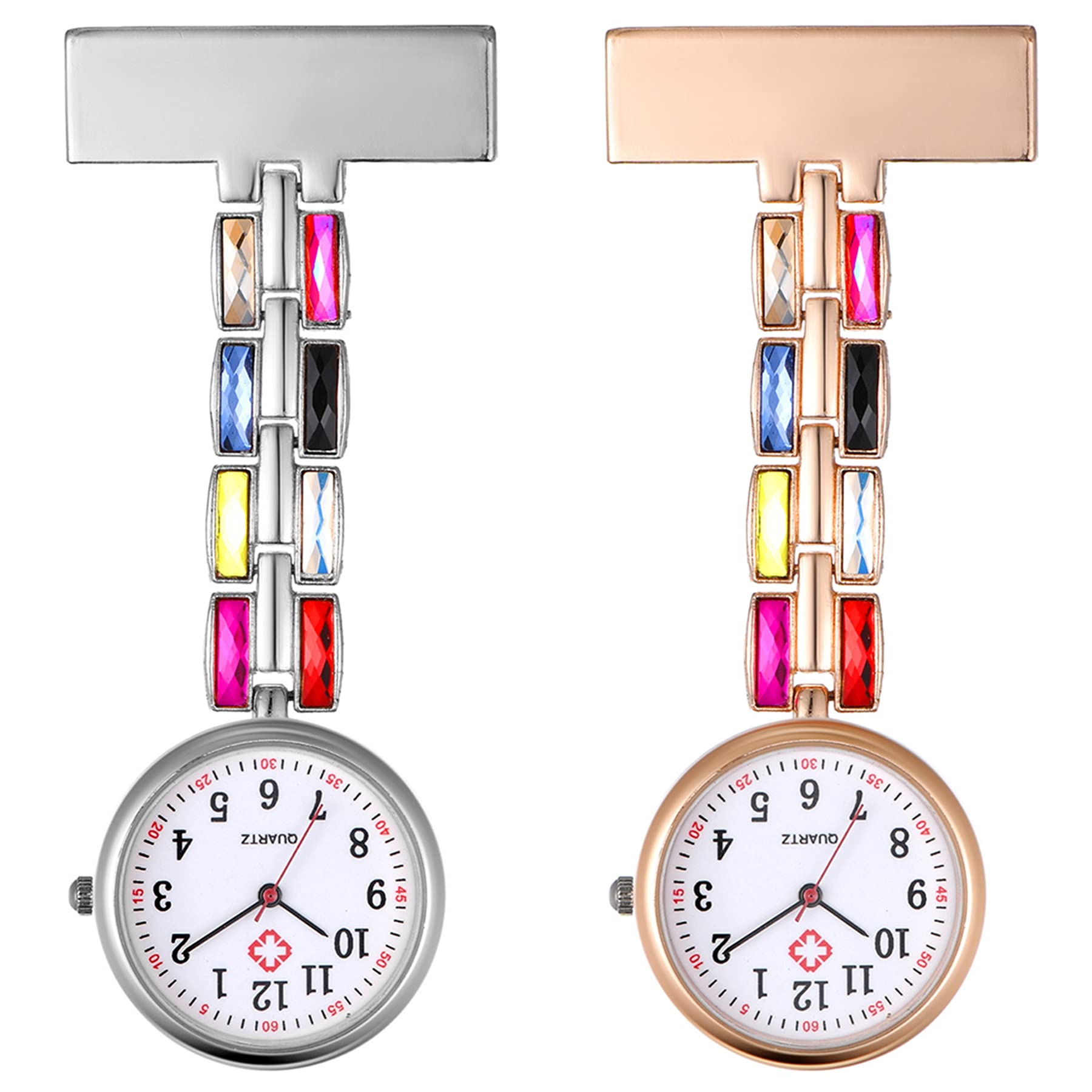 Avaner Stainless Steel Nurse Watch - Analog Quartz Pocket Watch with Lapel Pin - Perfect for Medical Professionals, Nurses, Doctors & Healthcare Workers - Ideal for Clinical Use, Hospital Shifts & Medical Duty