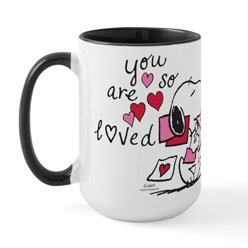 White/Black Inside - Snoopy You Are So Loved Large Mug