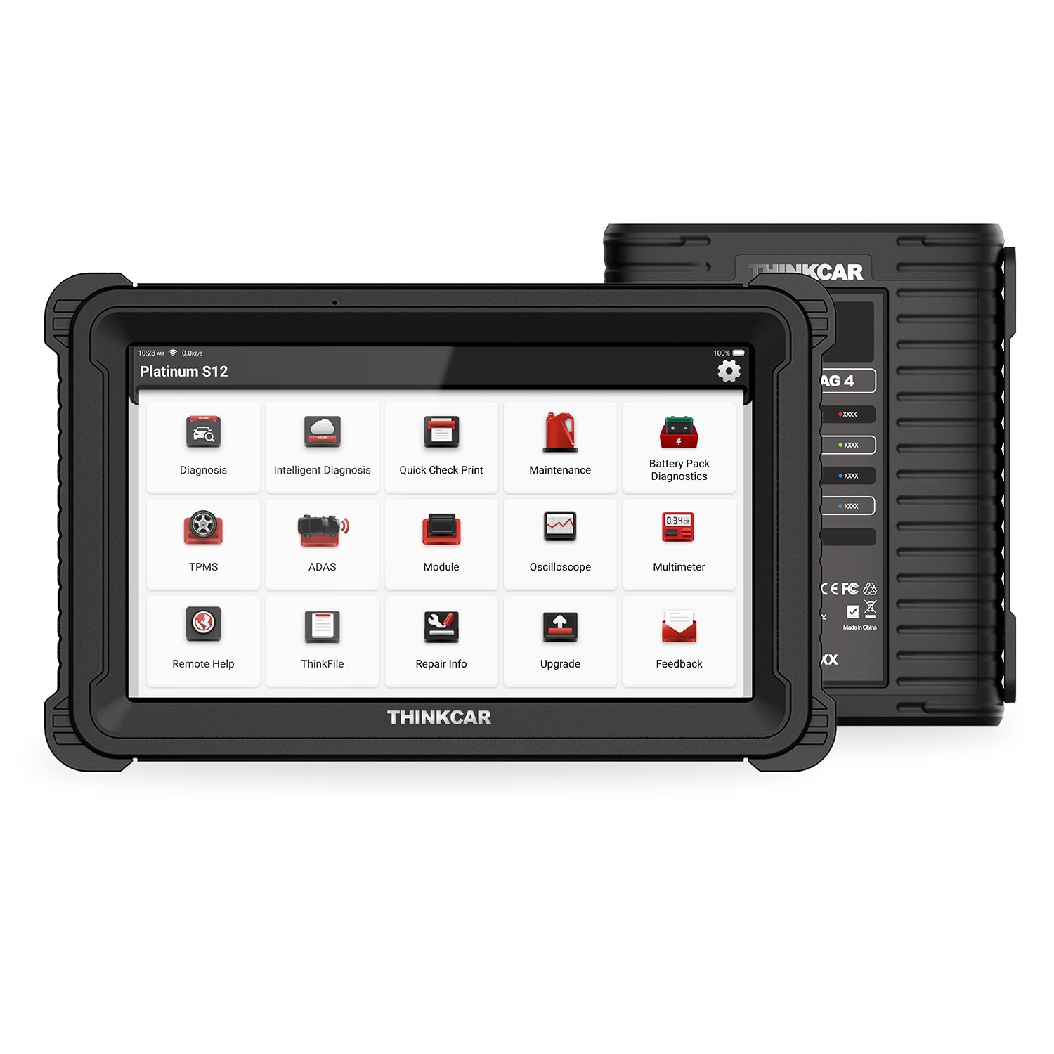 PLATINUM S12 12-Inch Professional OBD2 Scanner - Car Diagnostic Tool for Engine Fault Code Reader | Vehicle Check Engine Light & Performance Analysis | Perfect for Mechanics & DIY Car Maintenance
