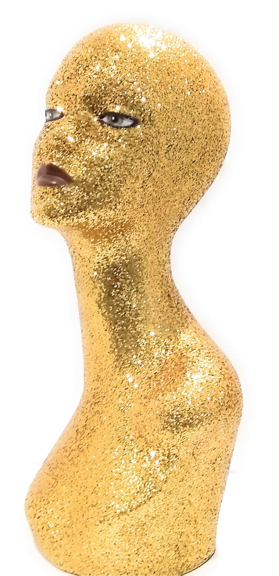 Professional Silver Mannequin Head for Hairstyling & Wig Display - Perfect for Salon, Barber Shop, Cosmetology Training & Home Practice