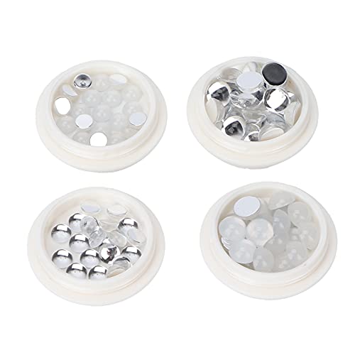 4 Boxes/Set Shiny Glitter Faux Pearl Nail Art Decorations - DIY Nail Craft Jewelry Supplies for Home & Salon Use - Perfect for Manicures, Pedicures & Nail Art Designs