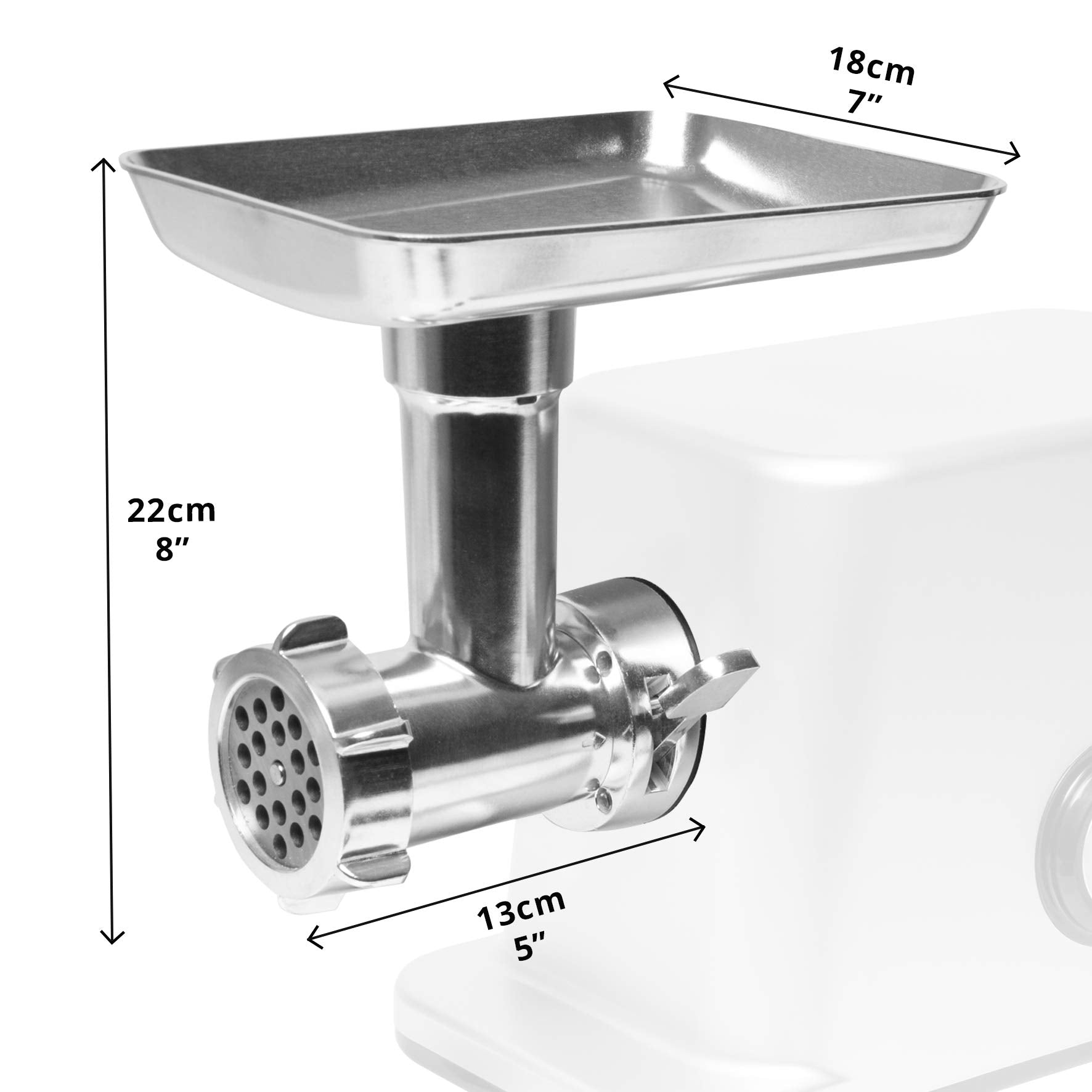 Duronic MG301 Electric Meat Grinder - Heavy Duty Stainless Steel Mincer Machine for Beef, Pork, Fish & Vegetables | Perfect for Homemade Sausages, Kebabs, Kibbeh & Food Prep | Ideal for Home Kitchens & Butcher Shops