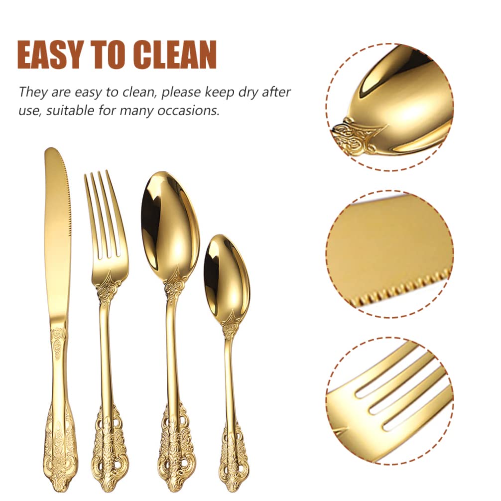 Stainless Steel Western Dinner Set - 24-Piece Reusable Cutlery Flatware Set with Forks, Spoons & Knives | Elegant Tableware for Home Dining, Restaurant Use & Party Serving | Durable Kitchen Utensils for Everyday Meals & Special Occasions