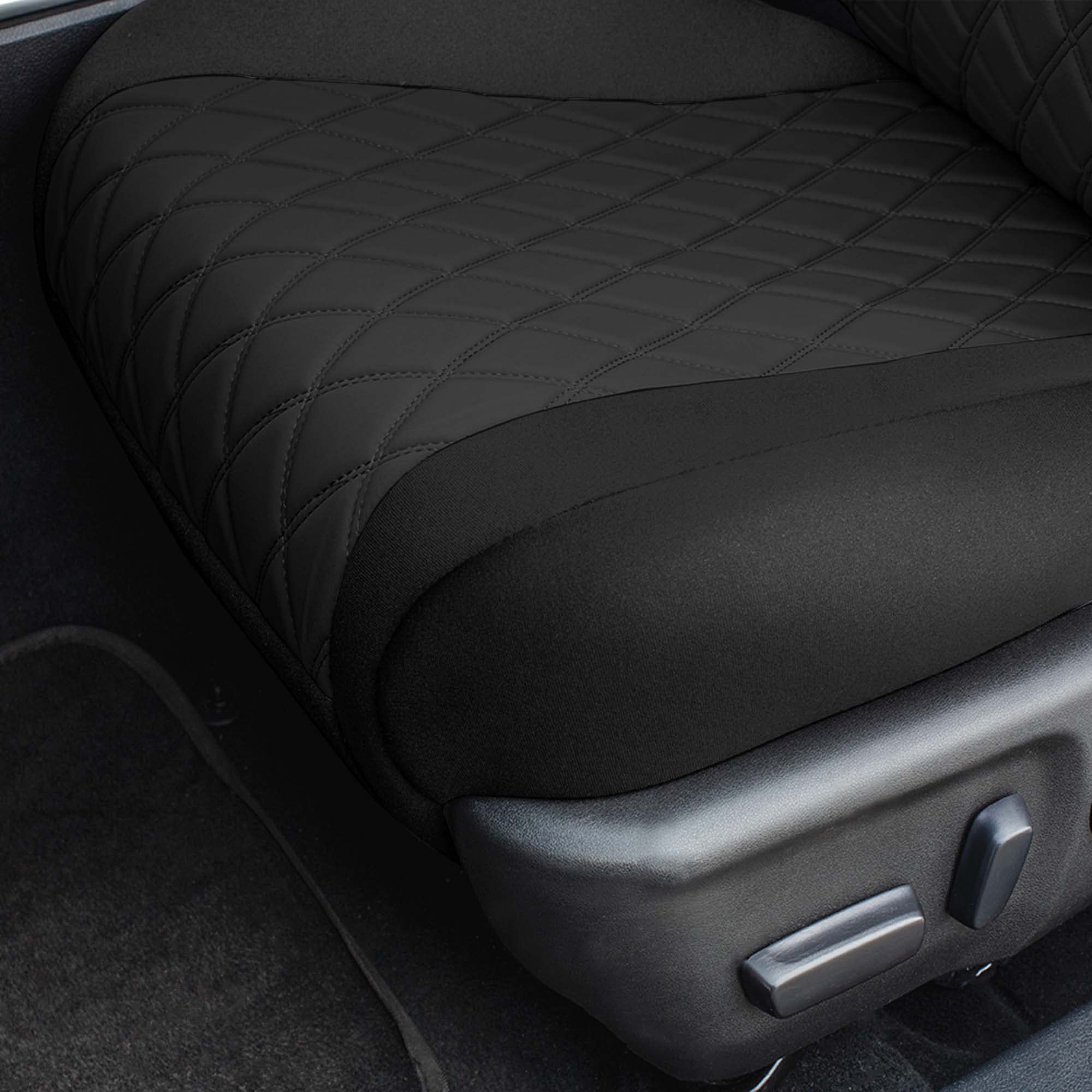 FH Group Custom Fit Neoprene Seat Covers for 2012-2017 Toyota Camry LE SE XSE XLE - Water Resistant Black Full Set Car Seat Protectors | Perfect for Daily Commuting, Road Trips & Pet Protection