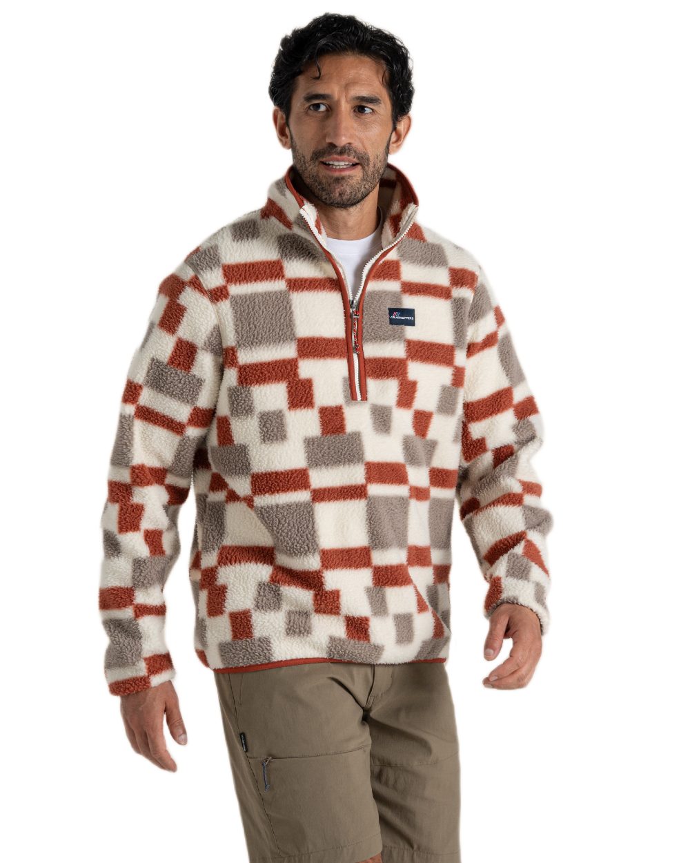 Craghoppers Men's Clifford Half Zip Fleece Jacket - Lightweight Warm Pullover for Hiking, Camping & Outdoor Activities