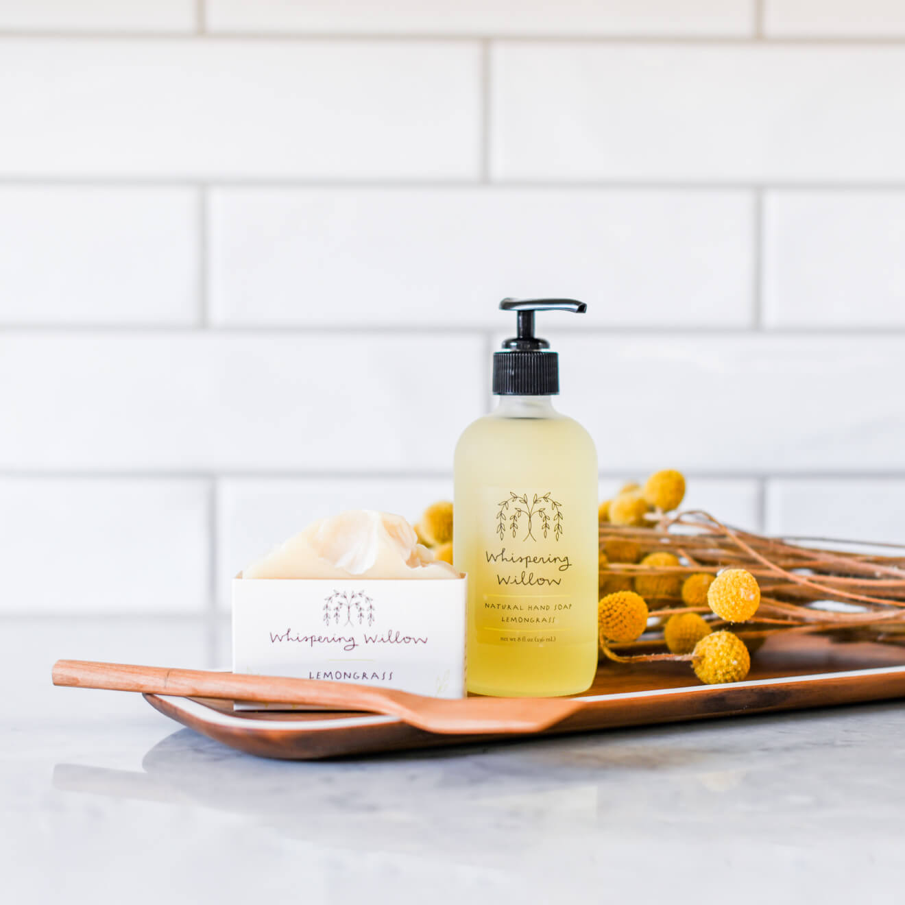 Refreshing Lemongrass Hand Wash - 8oz | Natural & Moisturizing for Soft Skin | Perfect for Kitchen, Bathroom & Office Use