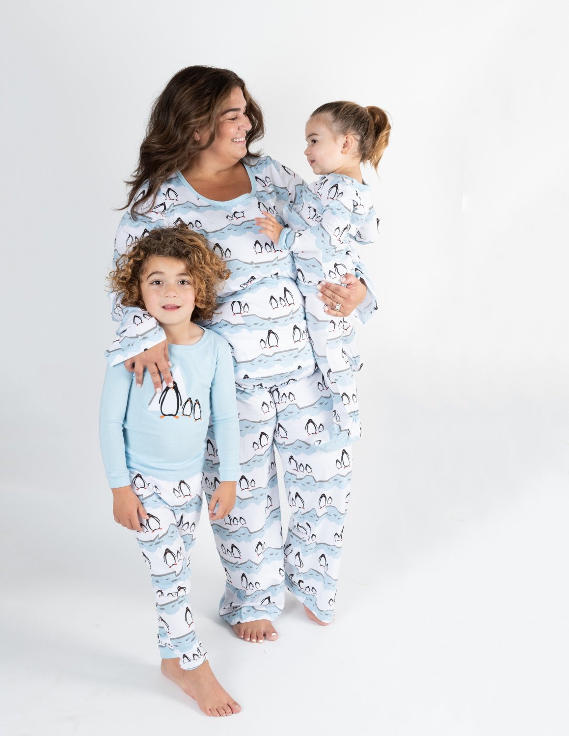 Women's Soft Cotton Penguin Print Pajama Set - Cozy Sleepwear for Winter Nights & Loungewear