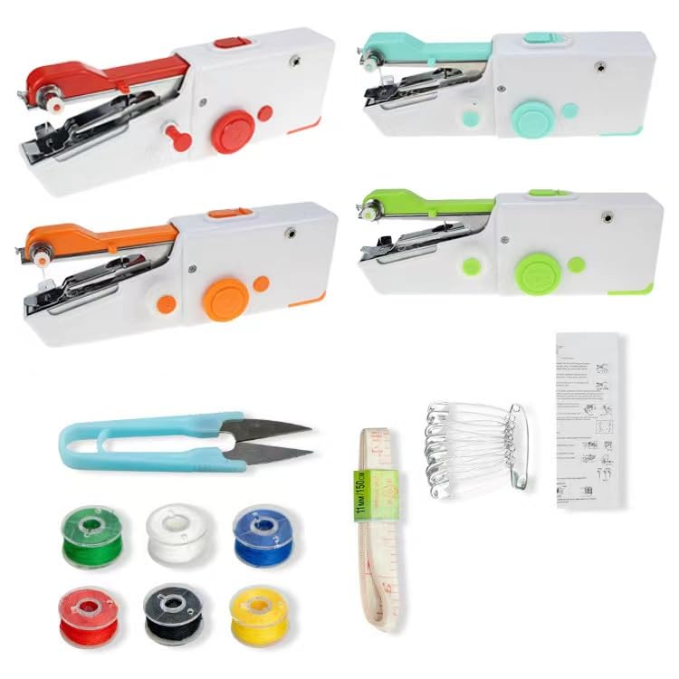 Portable Handheld Sewing Machine for Quick Fabric Repairs - Mini Electric Sewing Kit for Clothes, Curtains, DIY Crafts - Perfect for Home, Travel & Emergency Fixes