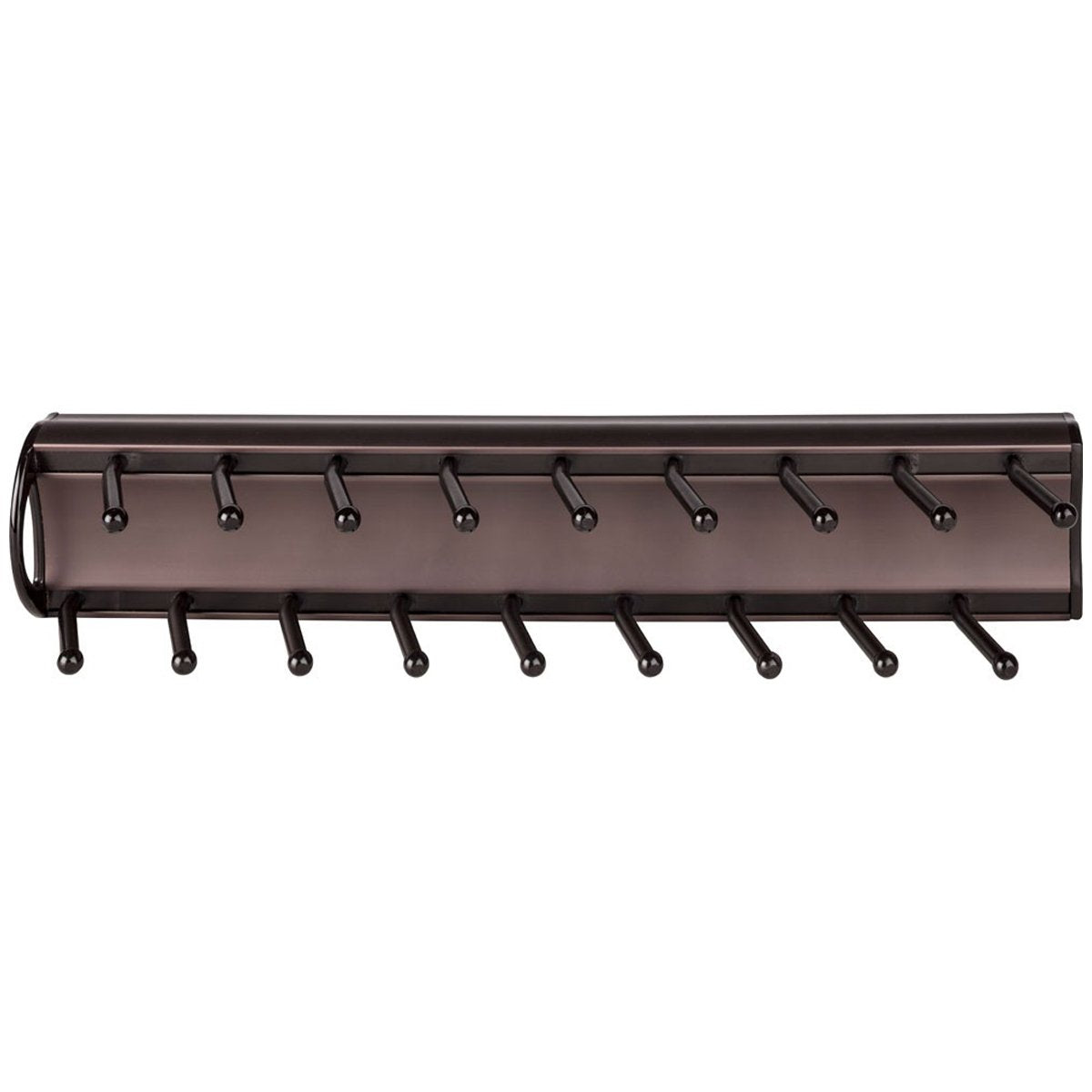 14-Tier Wall Mounted Tie Rack Organizer - Space Saving Closet Storage for Neckties, Belts & Scarves - Perfect for Home, Office & Travel Accessory Organization