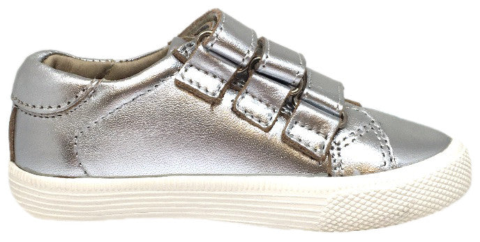 Old Soles Boys & Girls Urban Market Silver Leather Sneakers - Comfortable Casual Shoes for School, Play & Everyday Wear
